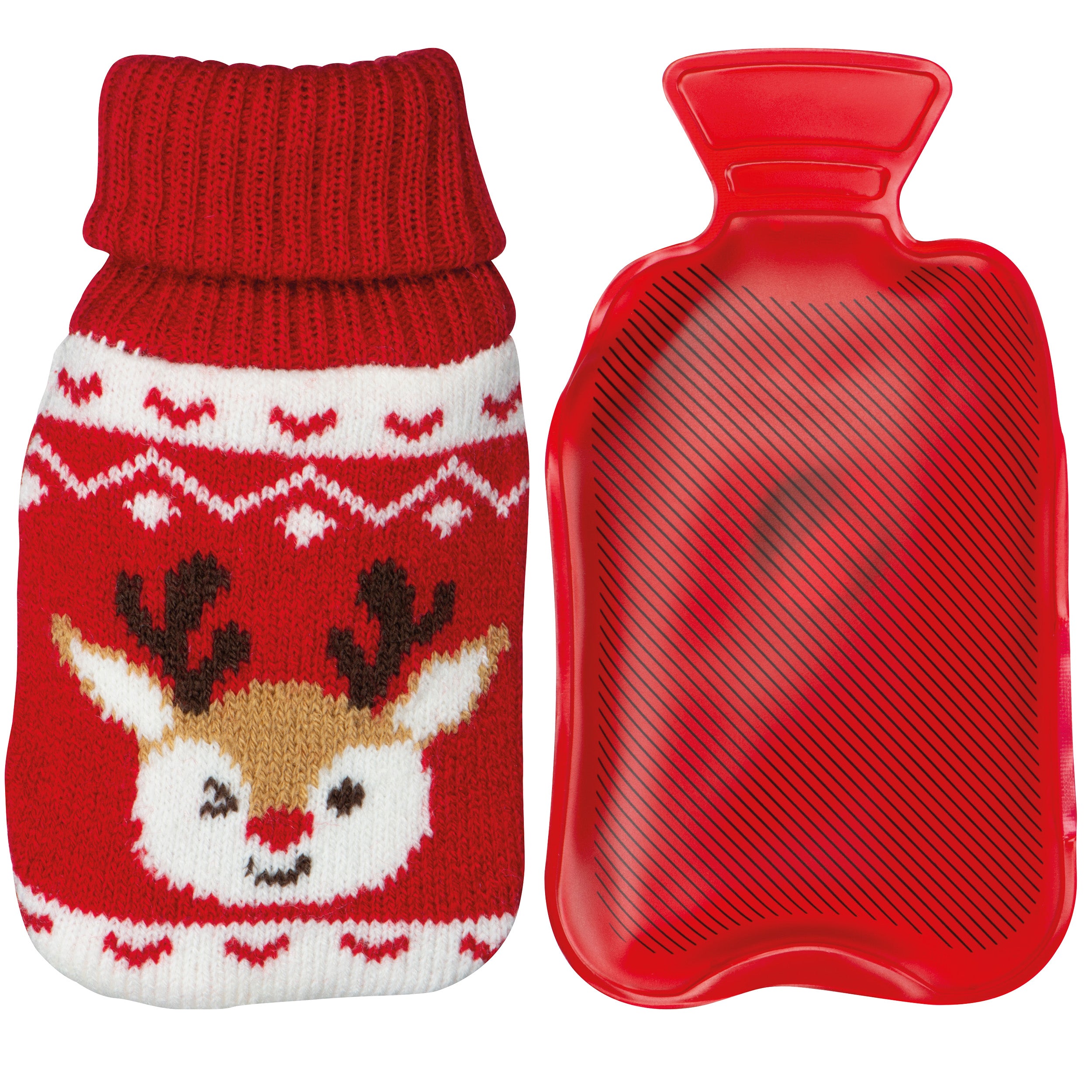 Handwärmer mit weihnachtlichem Stricküberzug ROMEO