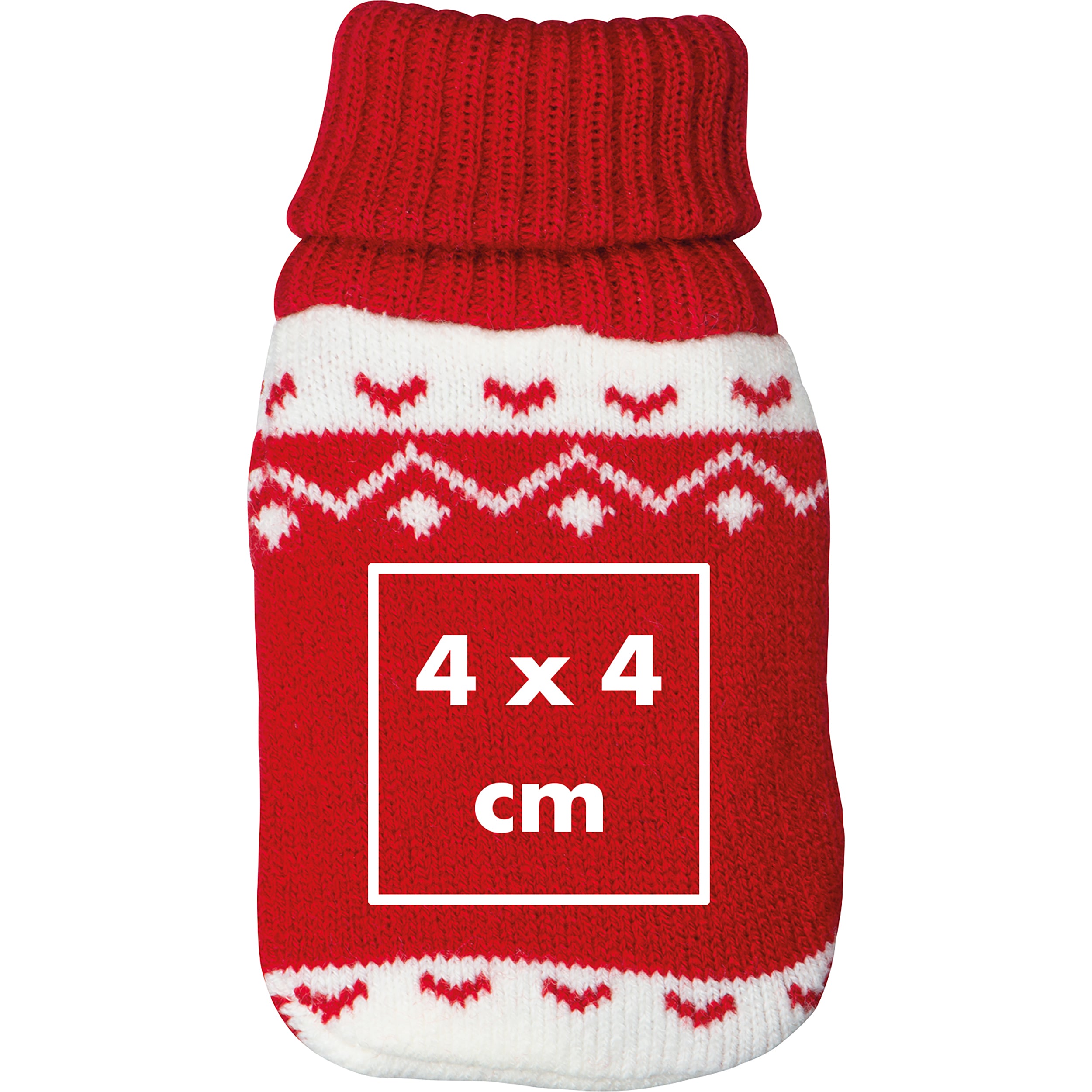 Handwärmer mit weihnachtlichem Stricküberzug ROMEO