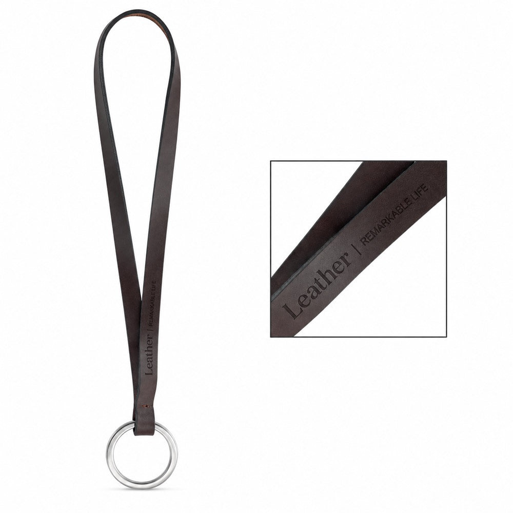 Gedrucktes Muster von Lanyard LEATHER Short Slim (10 mm)