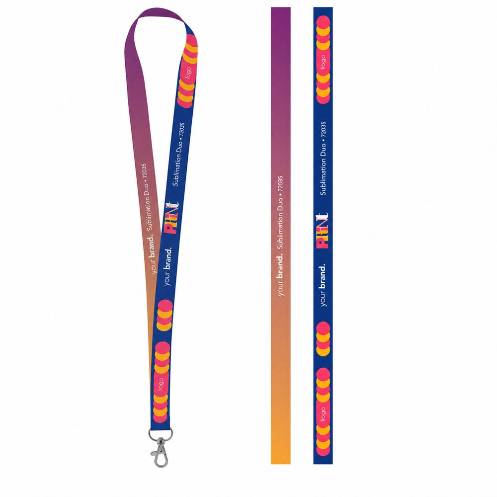 Gedrucktes Muster von Lanyard SUBLIMATION Long II (20 mm) aus Polyester