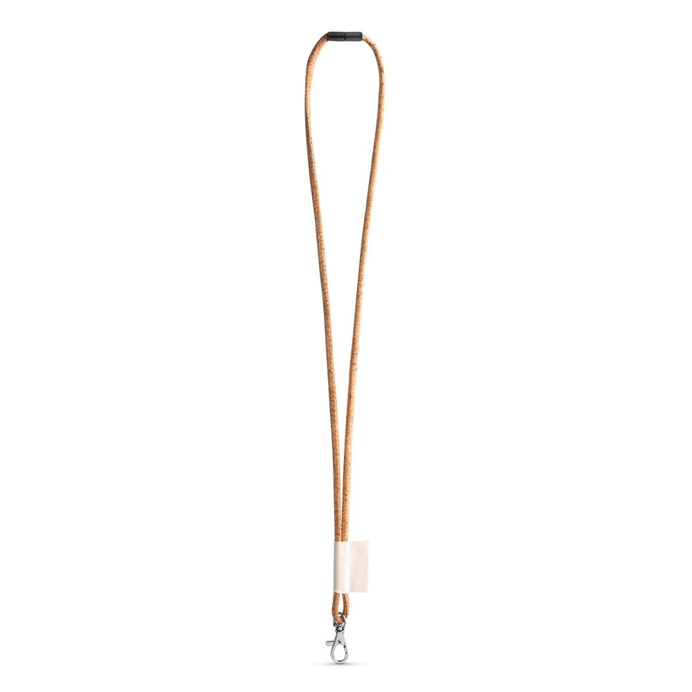 75096. SET Lanyard CORK Long (Ø 5 mm) mit 9 mm Karabinerhaken und Ø 5 mm Sicherheitsverschluss – zusätzliche Ansicht