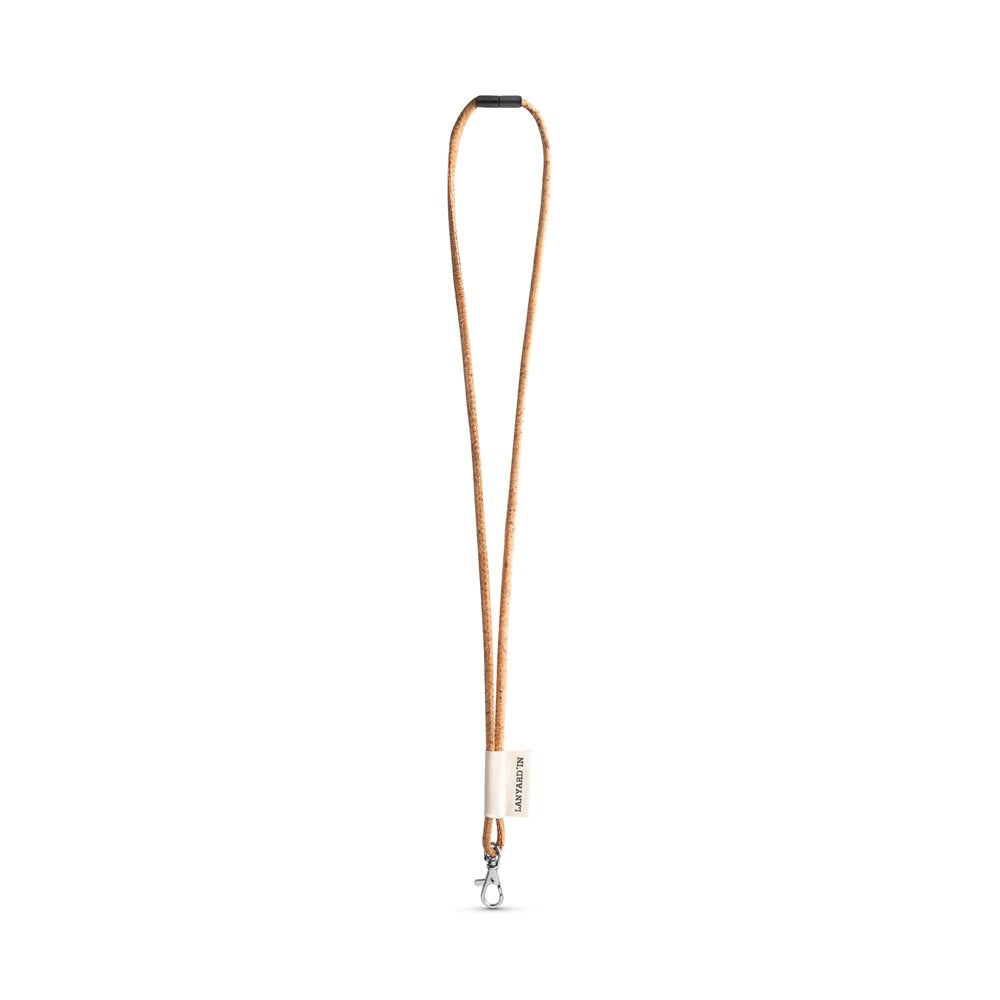 75096. SET Lanyard CORK Long (Ø 5 mm) mit 9 mm Karabinerhaken und Ø 5 mm Sicherheitsverschluss