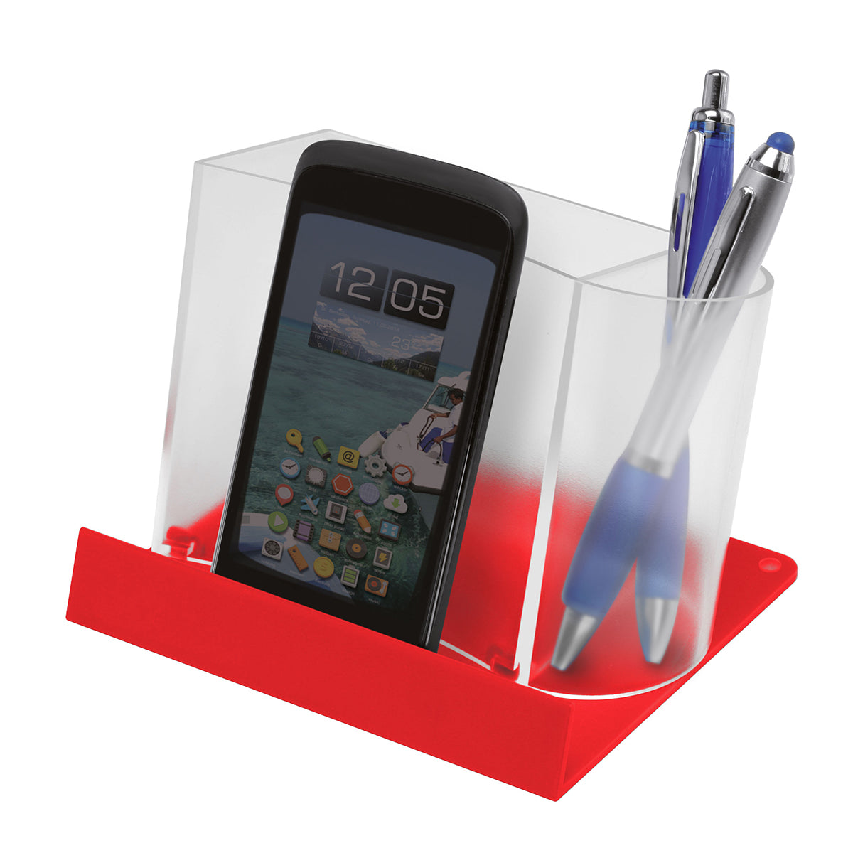 Smartphone-/Tabletständer mit Zettelbox und Köcher – Bild 3