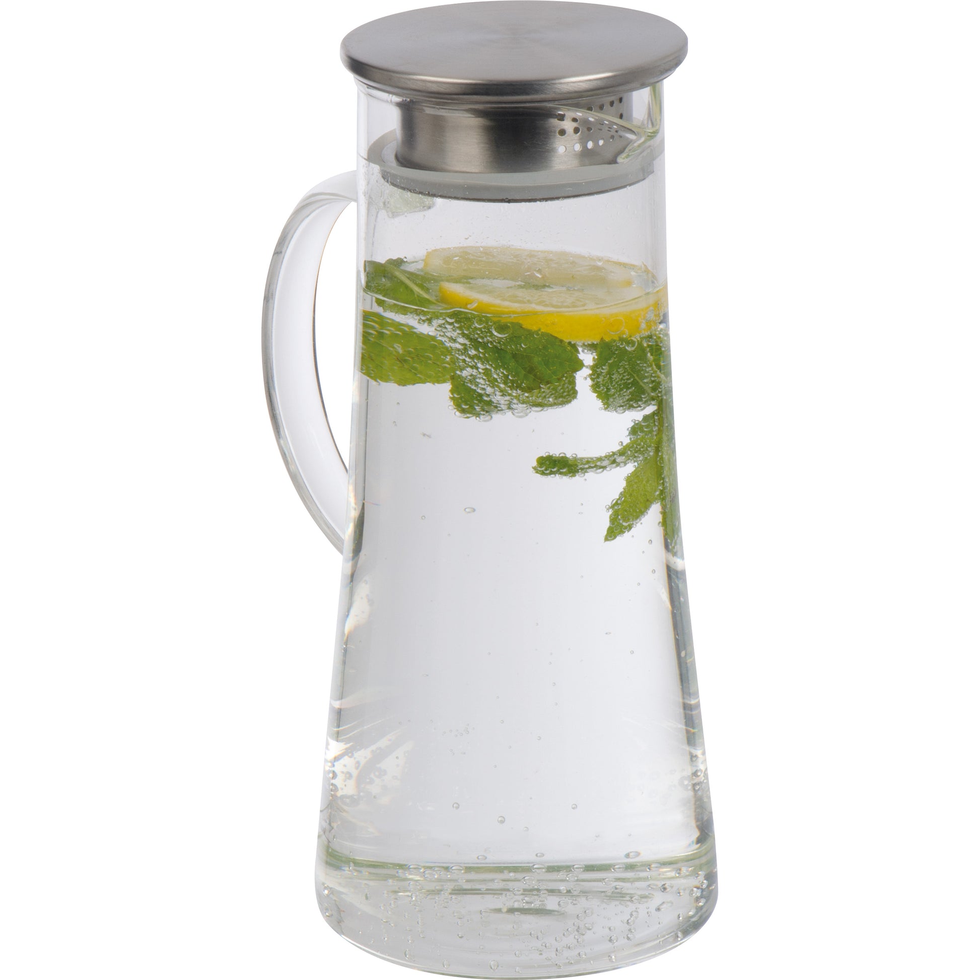 Glaskaraffe mit Edelstahldeckel, 1.350 ml ELLIOTT
