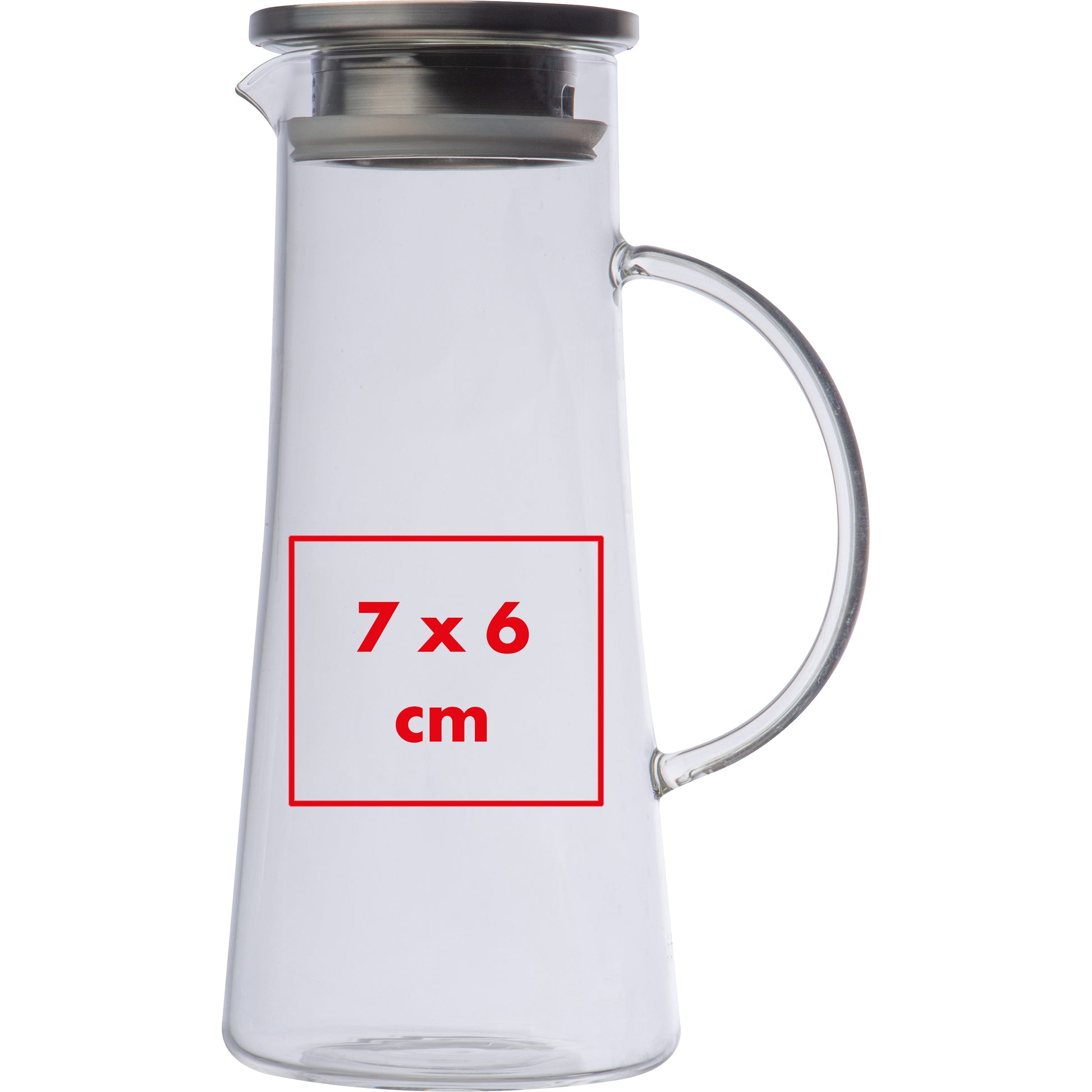 Glaskaraffe mit Edelstahldeckel, 1.350 ml ELLIOTT