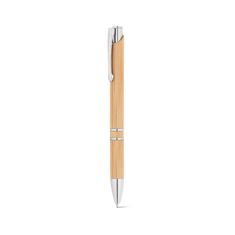 BETA BAMBOO. Kugelschreiber aus Bambus mit Clip und Details aus Metall – zusätzliche Ansicht