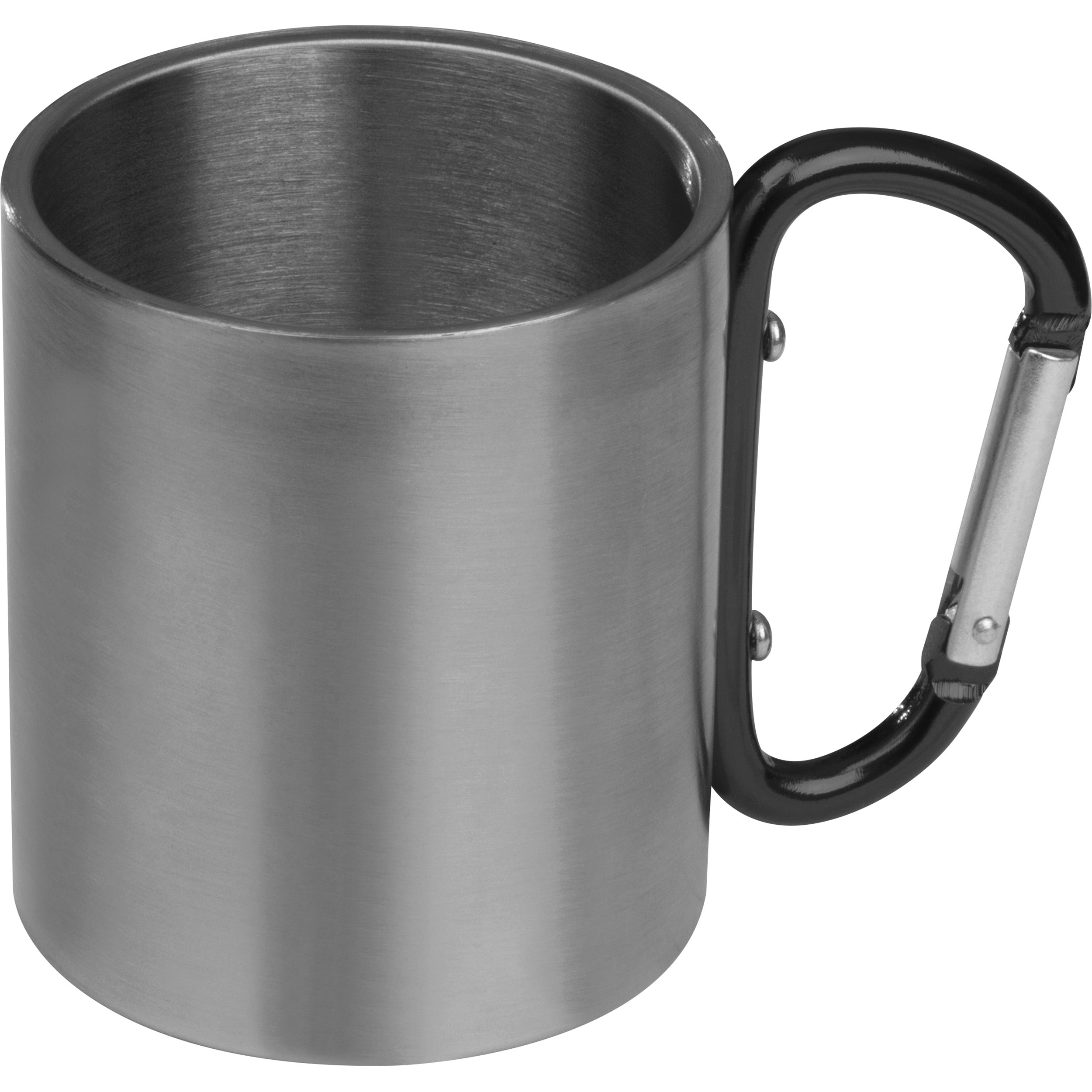 Tasse aus Metall mit Karabinerhaken, 200 ml ANGELICA