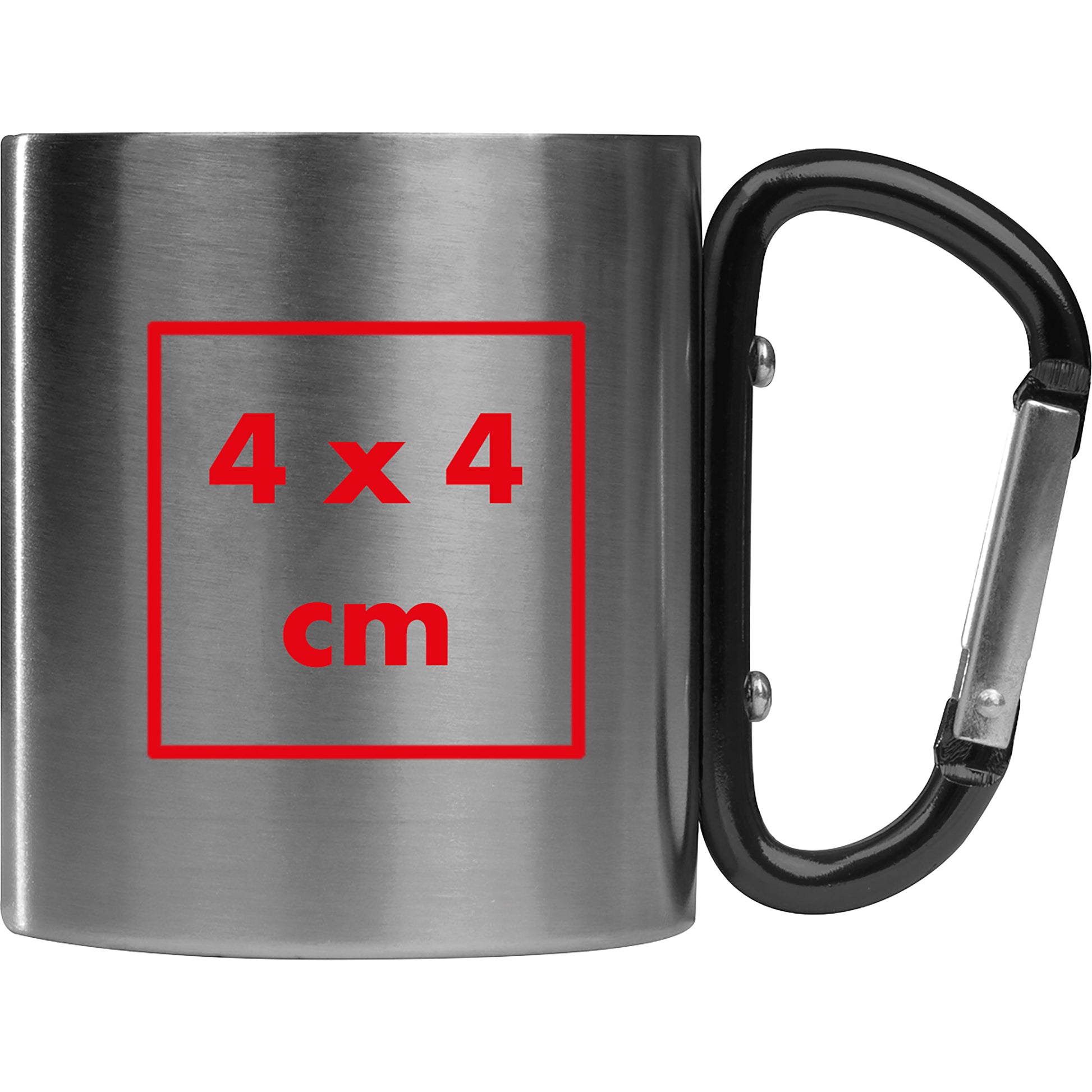 Tasse aus Metall mit Karabinerhaken, 200 ml ANGELICA