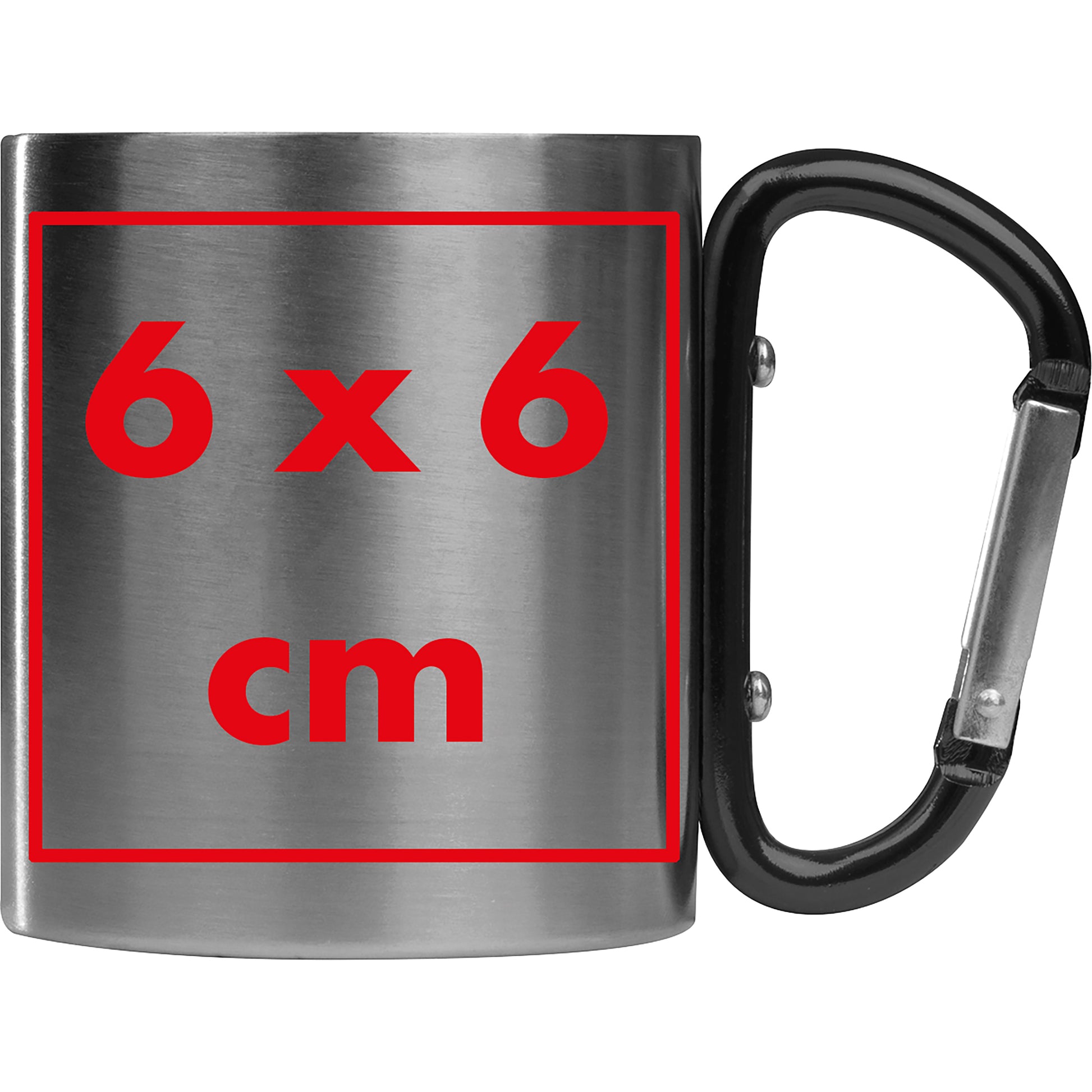 Tasse aus Metall mit Karabinerhaken, 200 ml ANGELICA