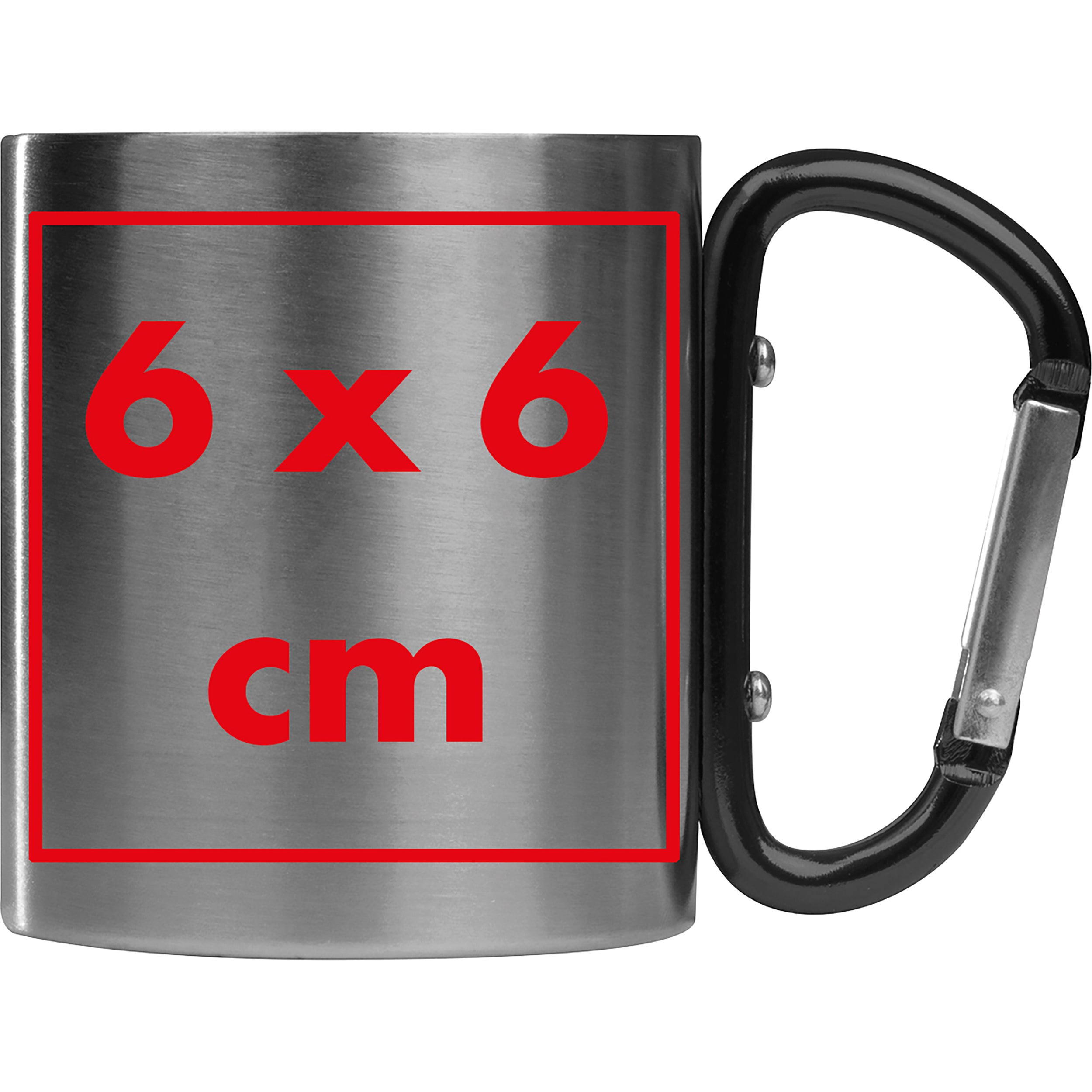 Tasse aus Metall mit Karabinerhaken, 200 ml ANGELICA