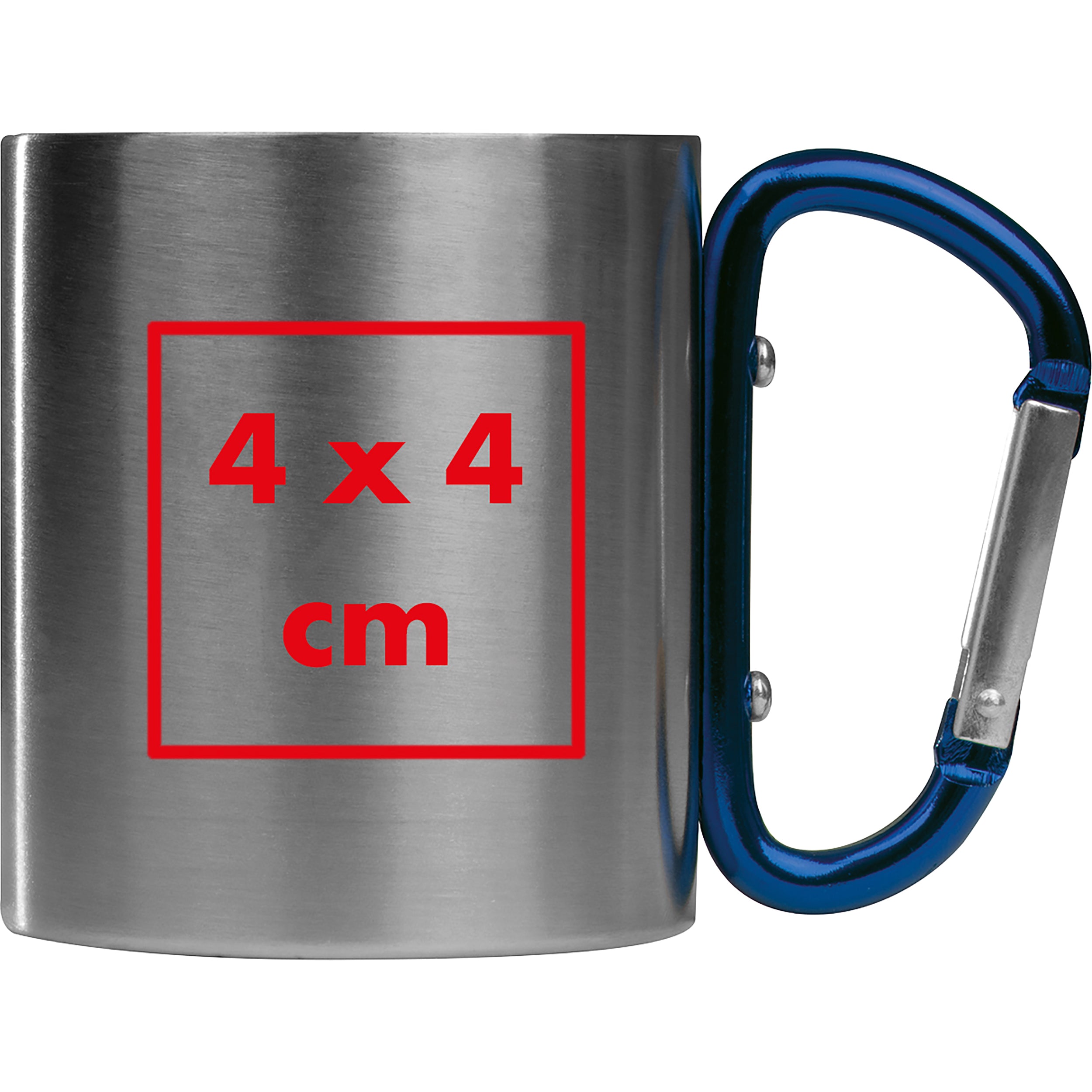 Tasse aus Metall mit Karabinerhaken, 200 ml ANGELICA