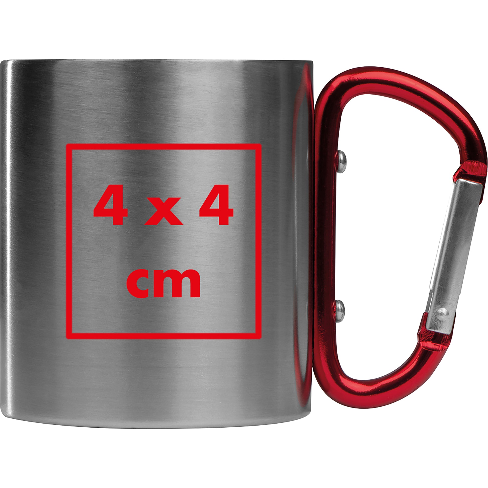 Tasse aus Metall mit Karabinerhaken, 200 ml ANGELICA