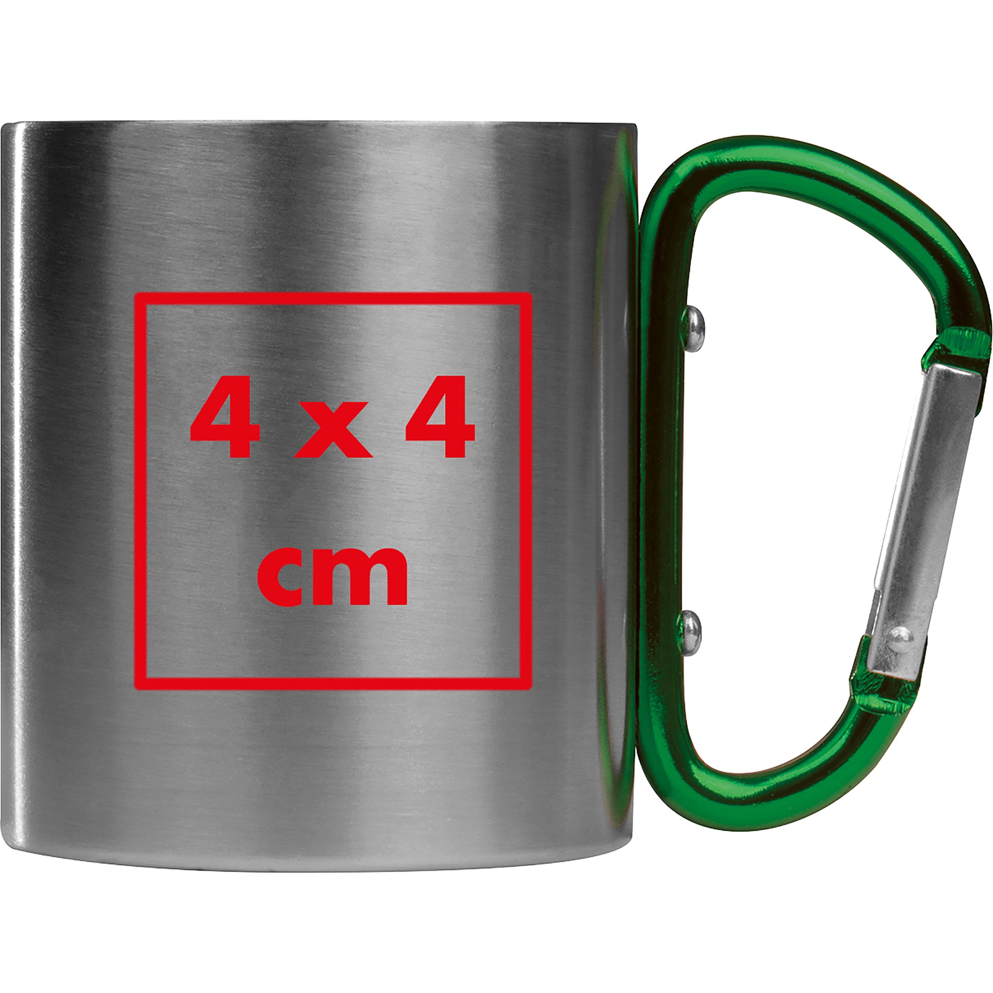 Tasse aus Metall mit Karabinerhaken, 200 ml ANGELICA