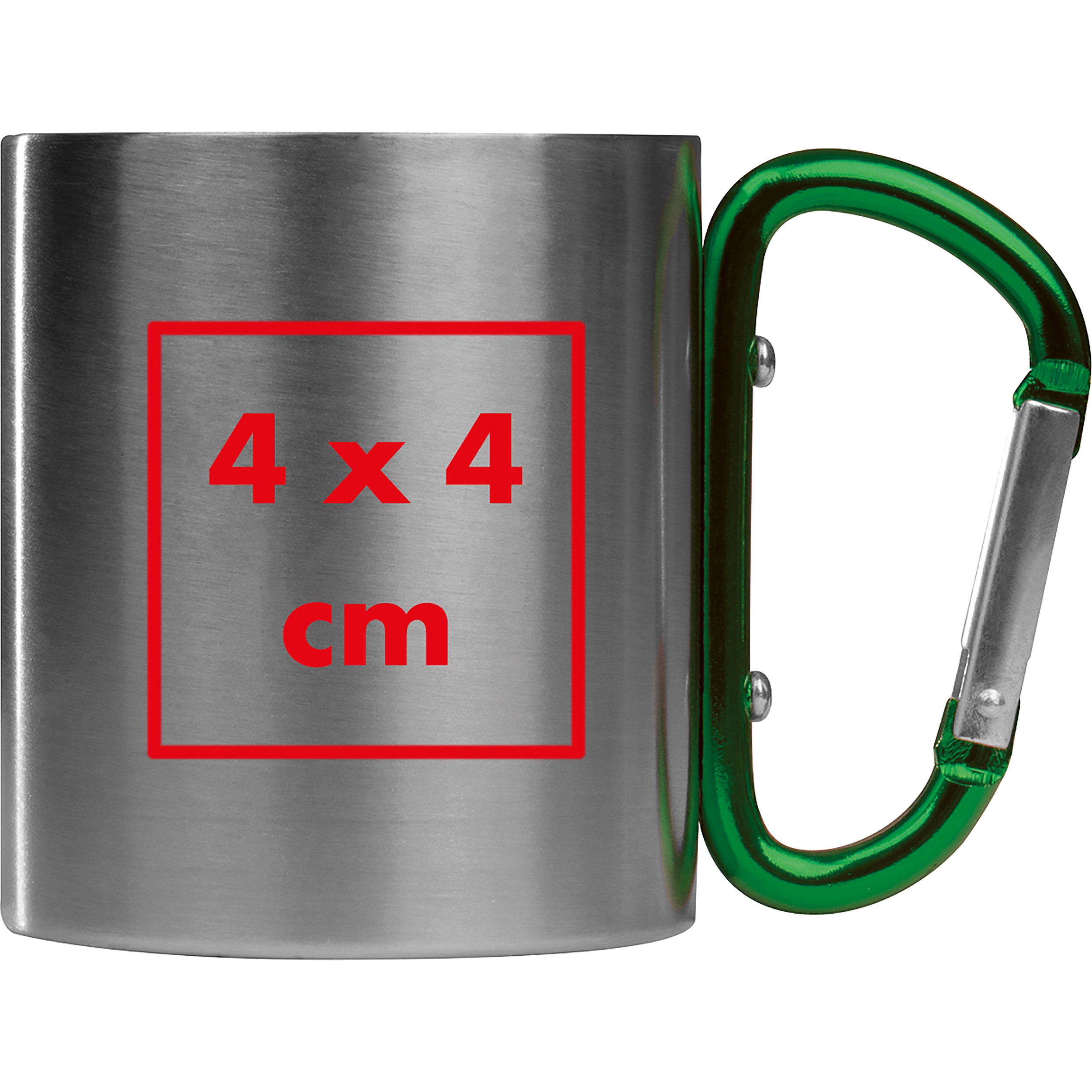 Tasse aus Metall mit Karabinerhaken, 200 ml ANGELICA