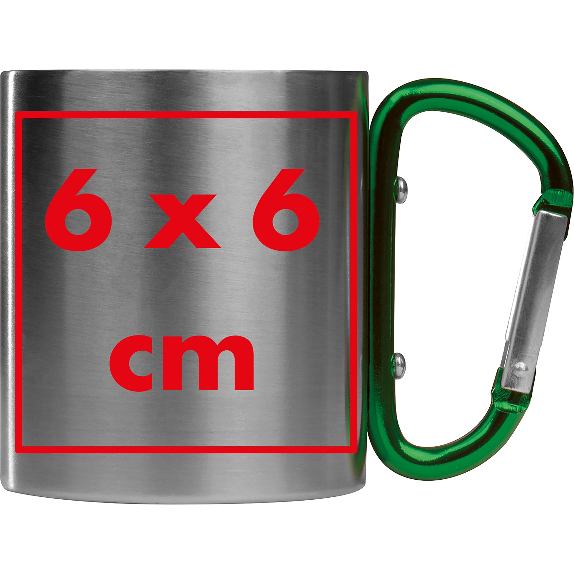 Tasse aus Metall mit Karabinerhaken, 200 ml ANGELICA