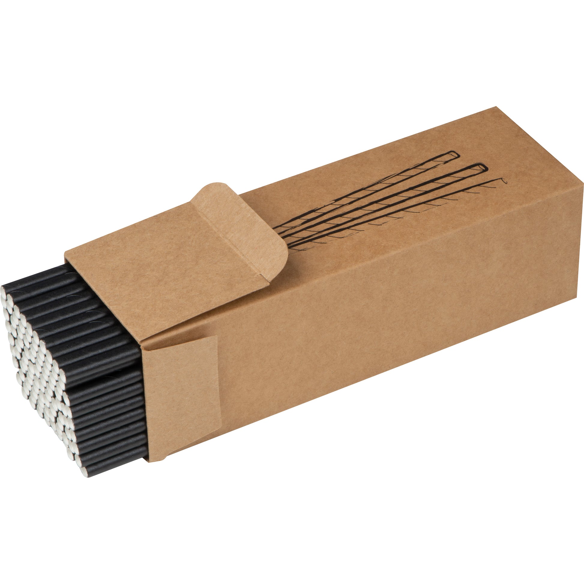 100er Set Trinkhalme aus Papier CARTER