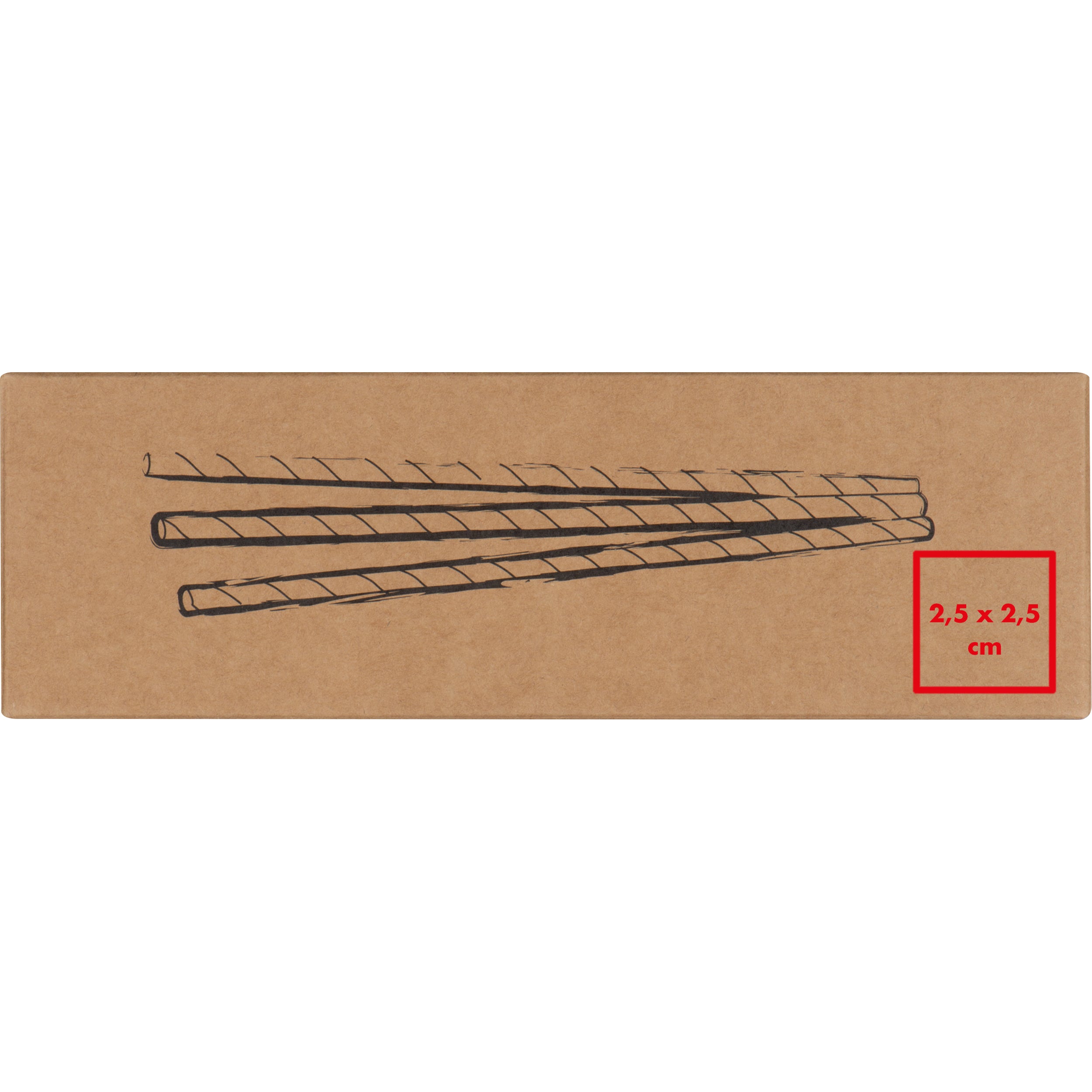 100er Set Trinkhalme aus Papier CARTER