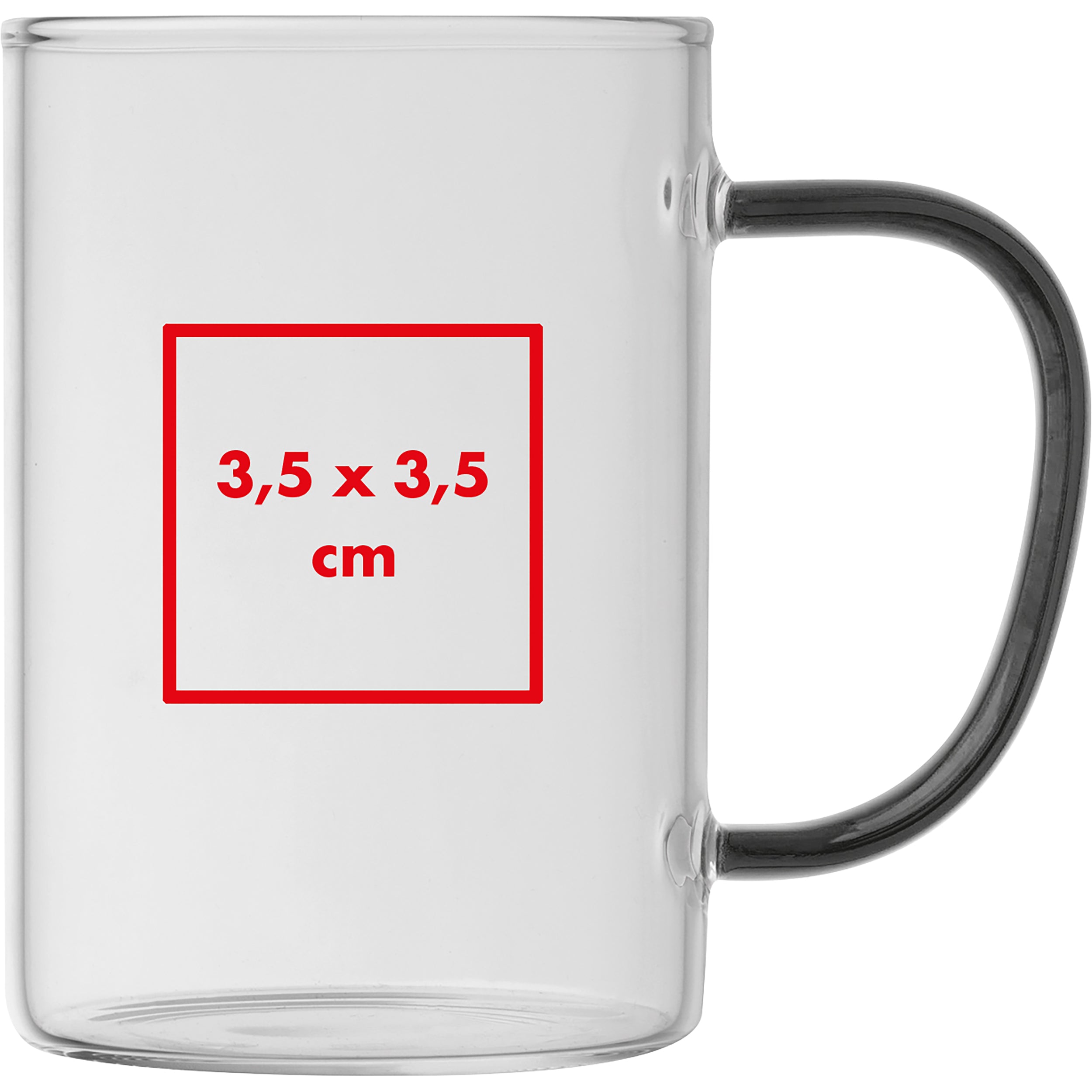 Glastasse mit farbigem Henkel, 250 ml EDDA