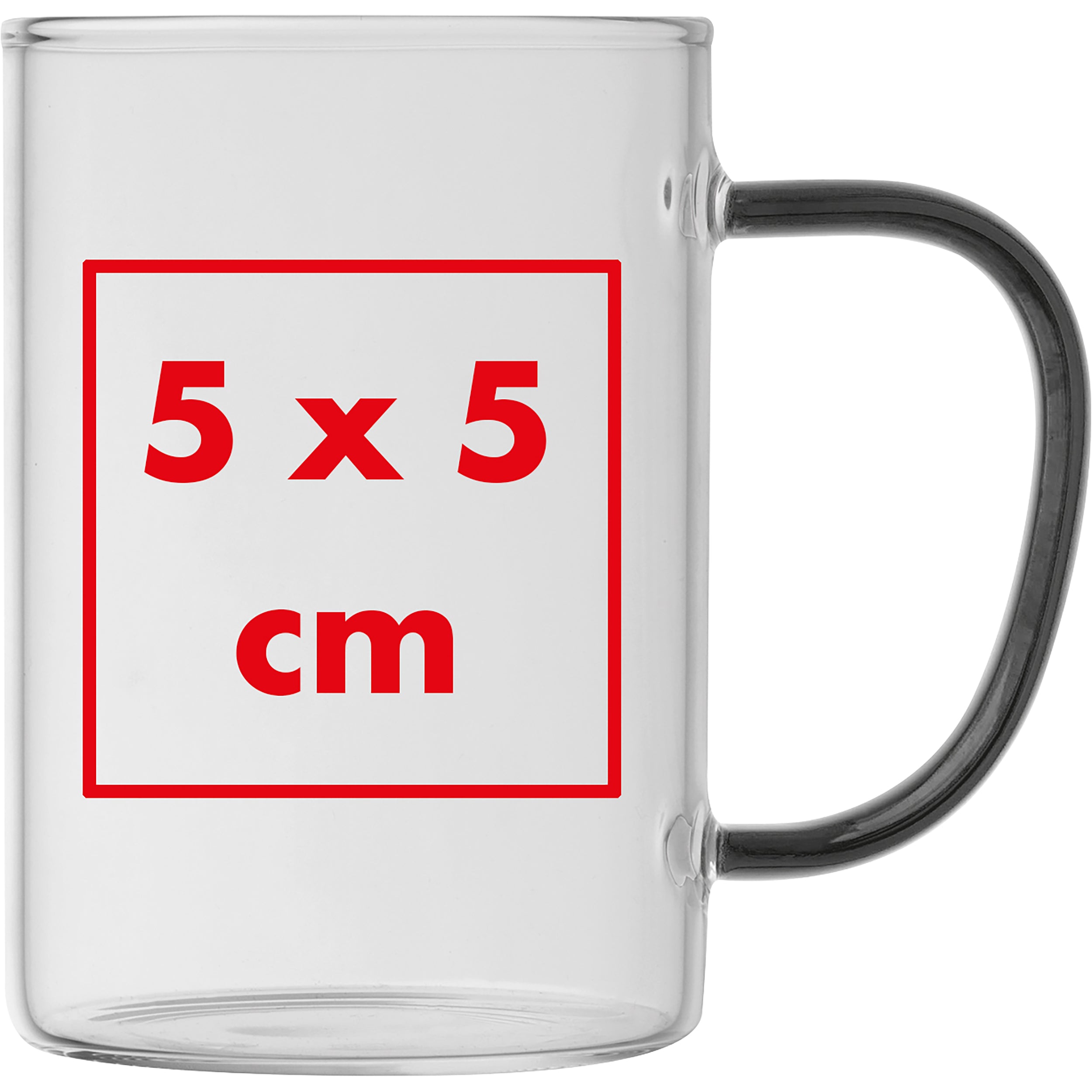 Glastasse mit farbigem Henkel, 250 ml EDDA