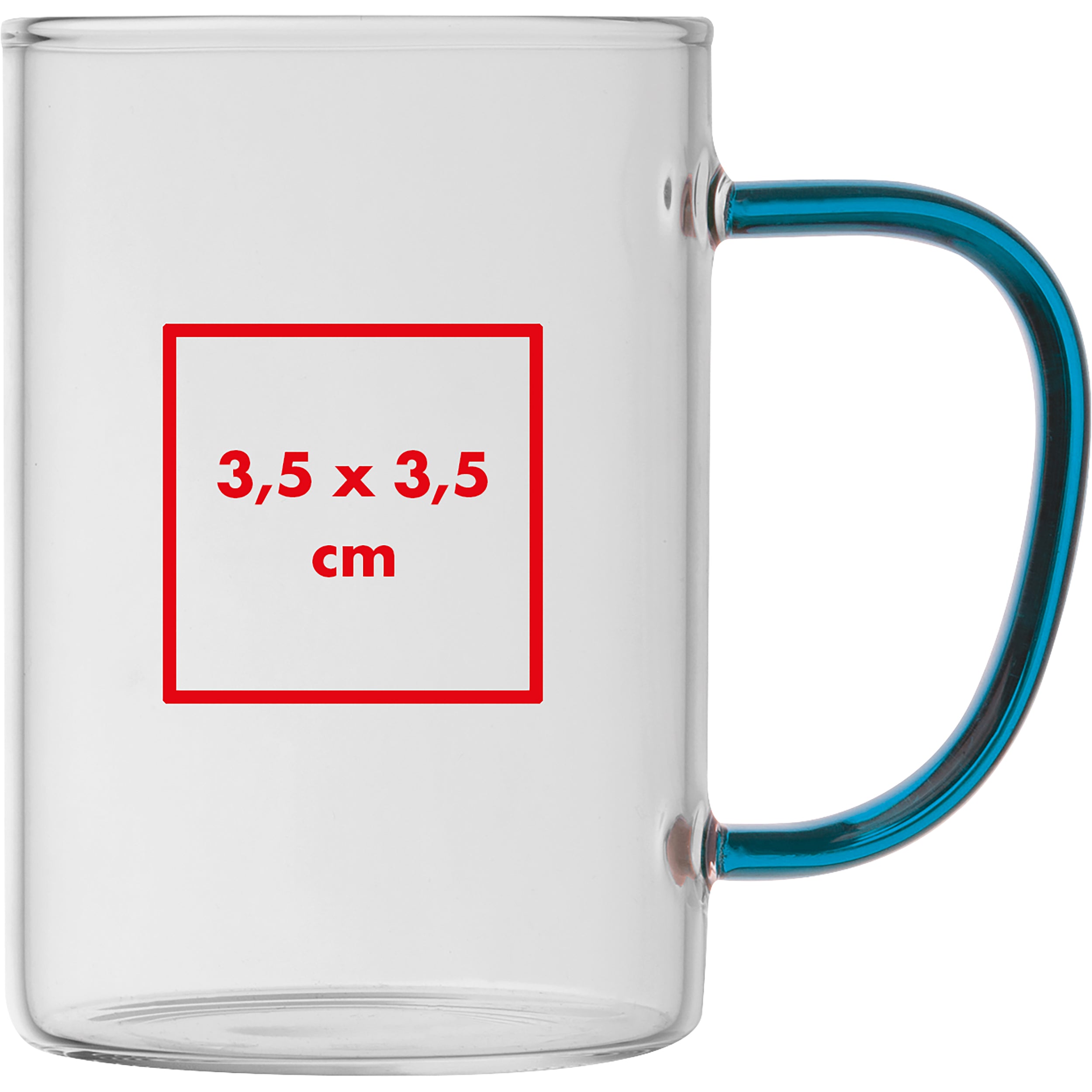 Glastasse mit farbigem Henkel, 250 ml EDDA