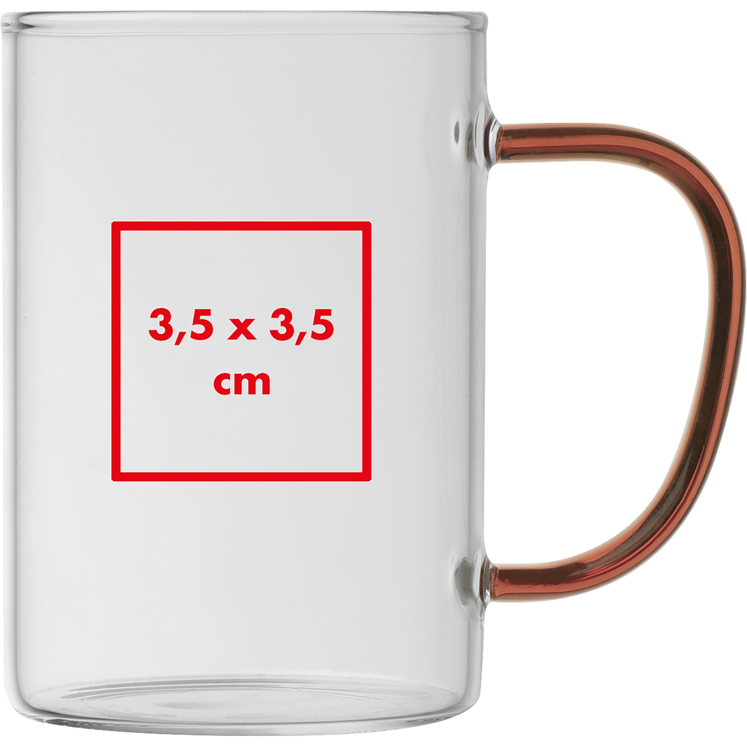 Glastasse mit farbigem Henkel, 250 ml EDDA