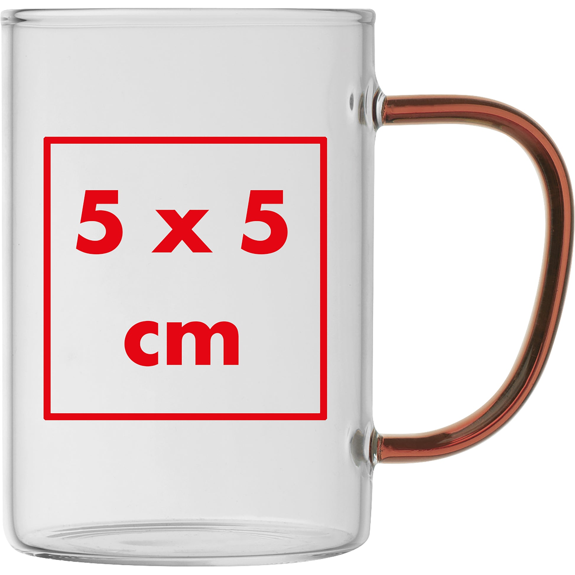 Glastasse mit farbigem Henkel, 250 ml EDDA