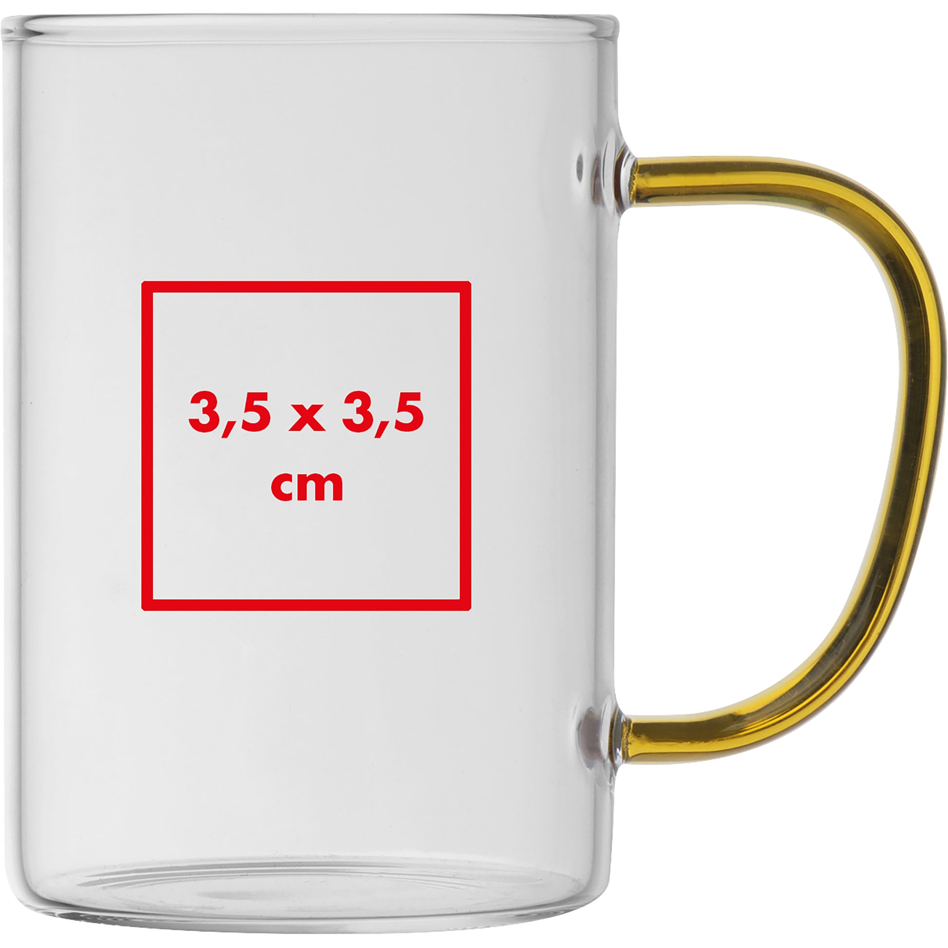 Glastasse mit farbigem Henkel, 250 ml EDDA