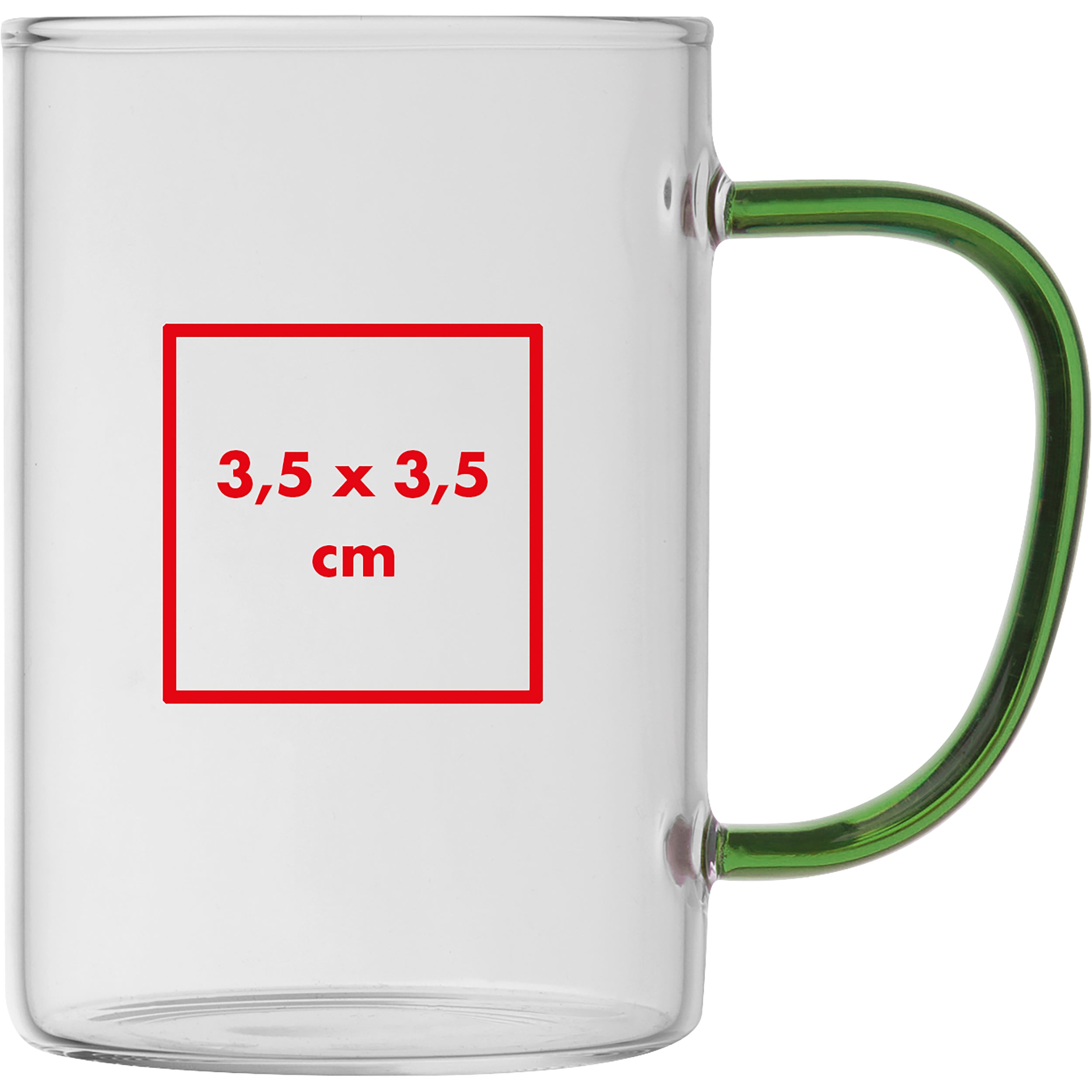 Glastasse mit farbigem Henkel, 250 ml EDDA