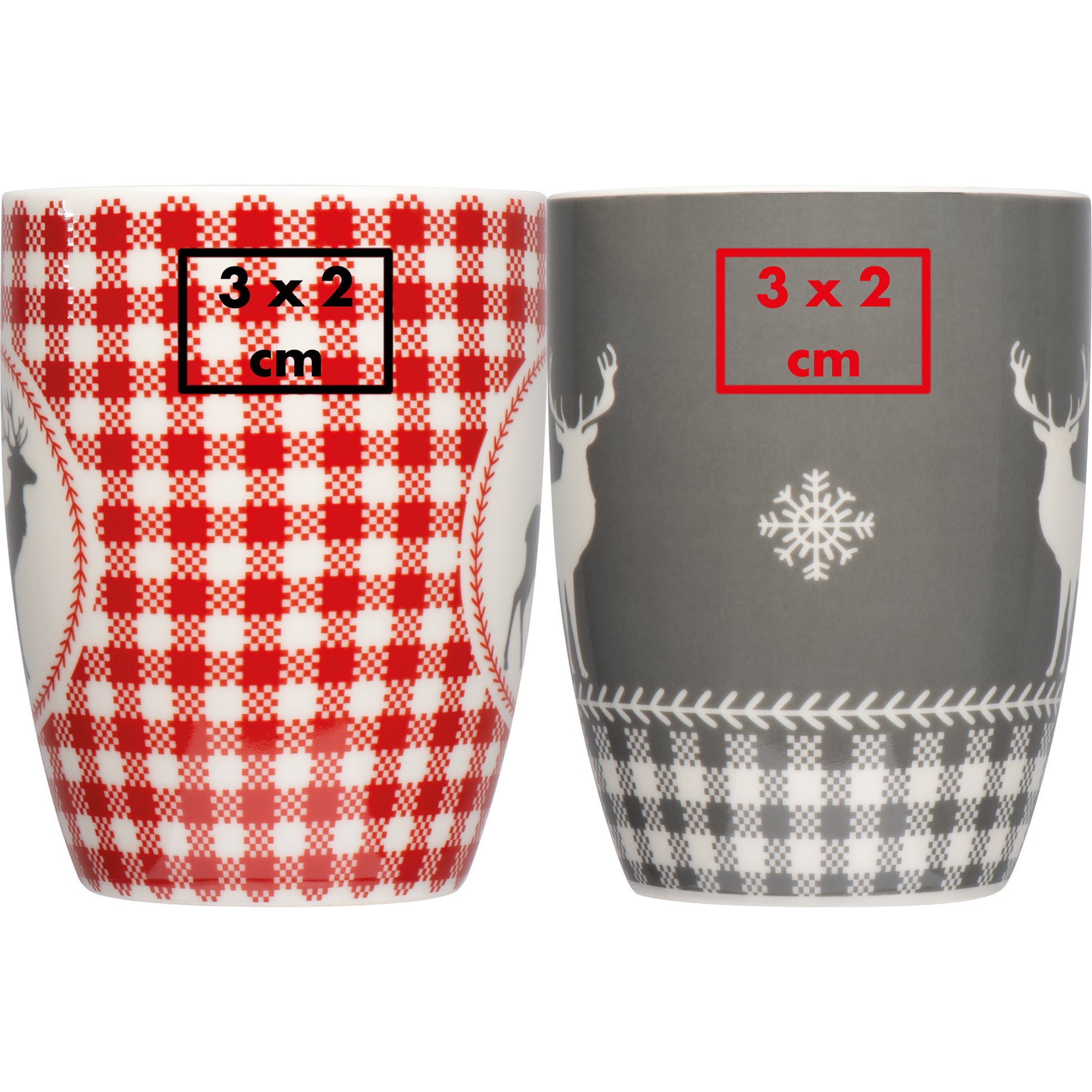 Set aus 2 Weihnachtstassen ARMIN
