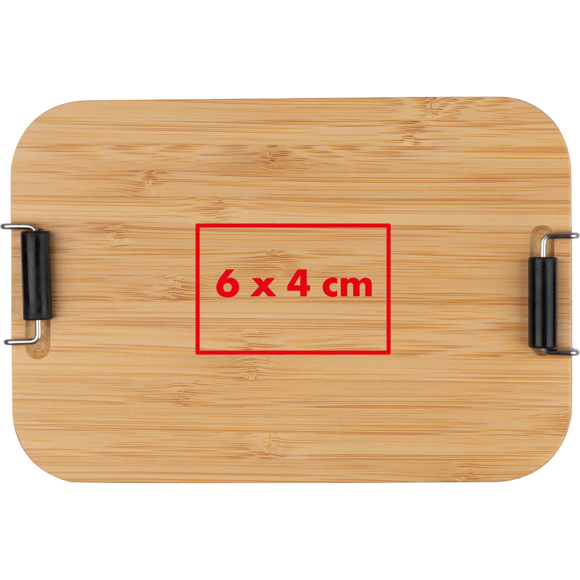 Brotzeitbox aus Aluminium mit Bambusdeckel ALBA