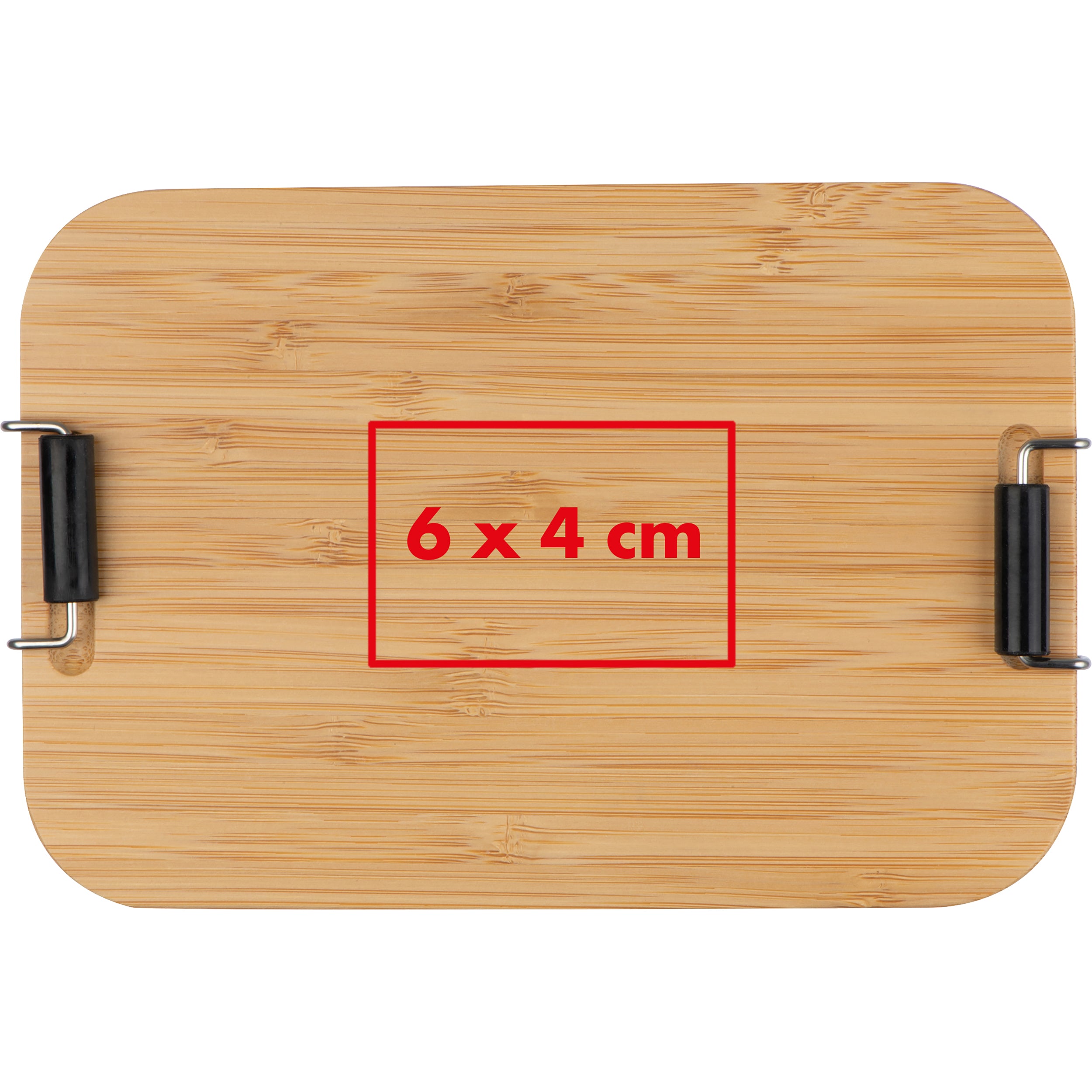Brotzeitbox aus Aluminium mit Bambusdeckel ALBA