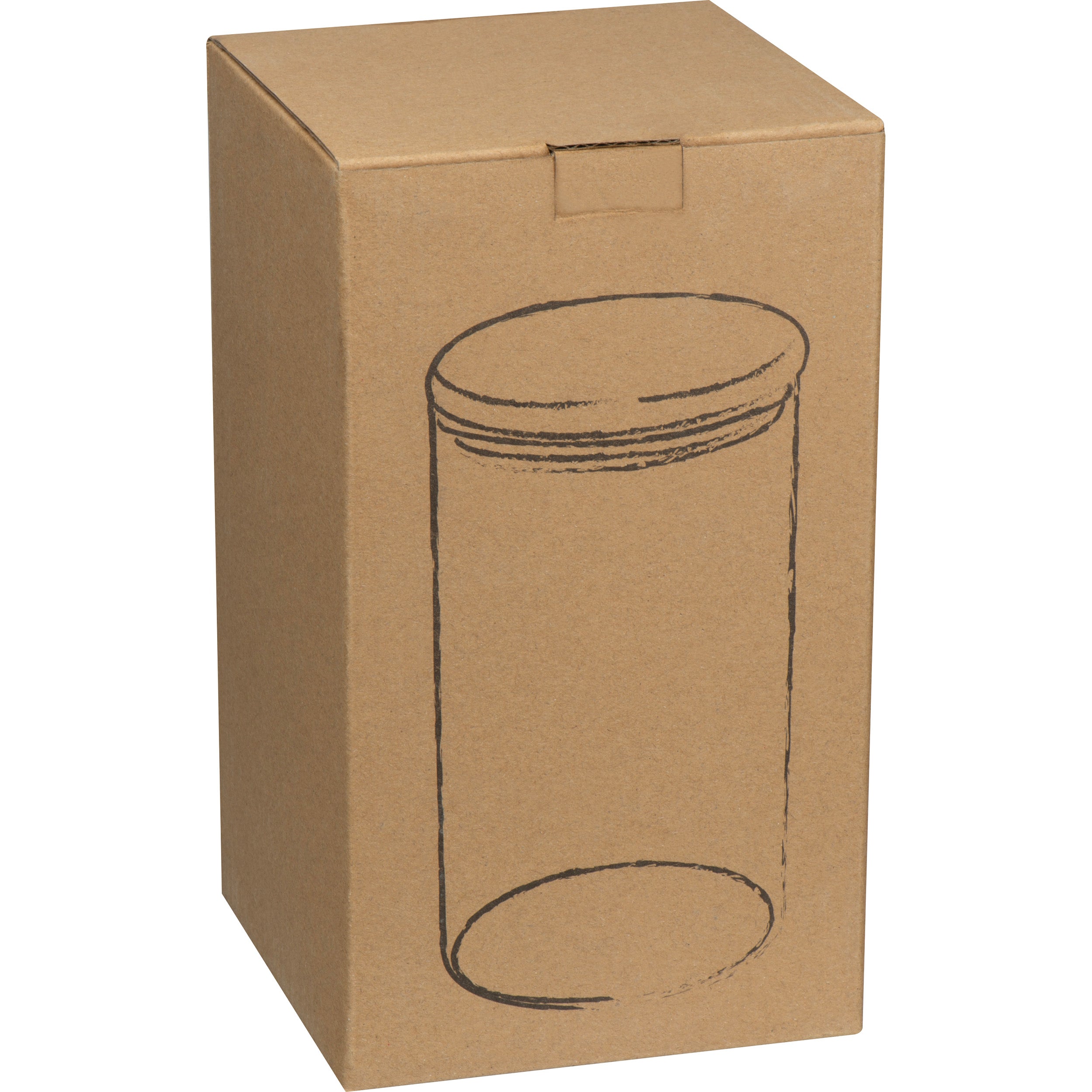 Dose aus Borosilikatglas mit Kiefernholzdeckel 1000 ml JAMIE