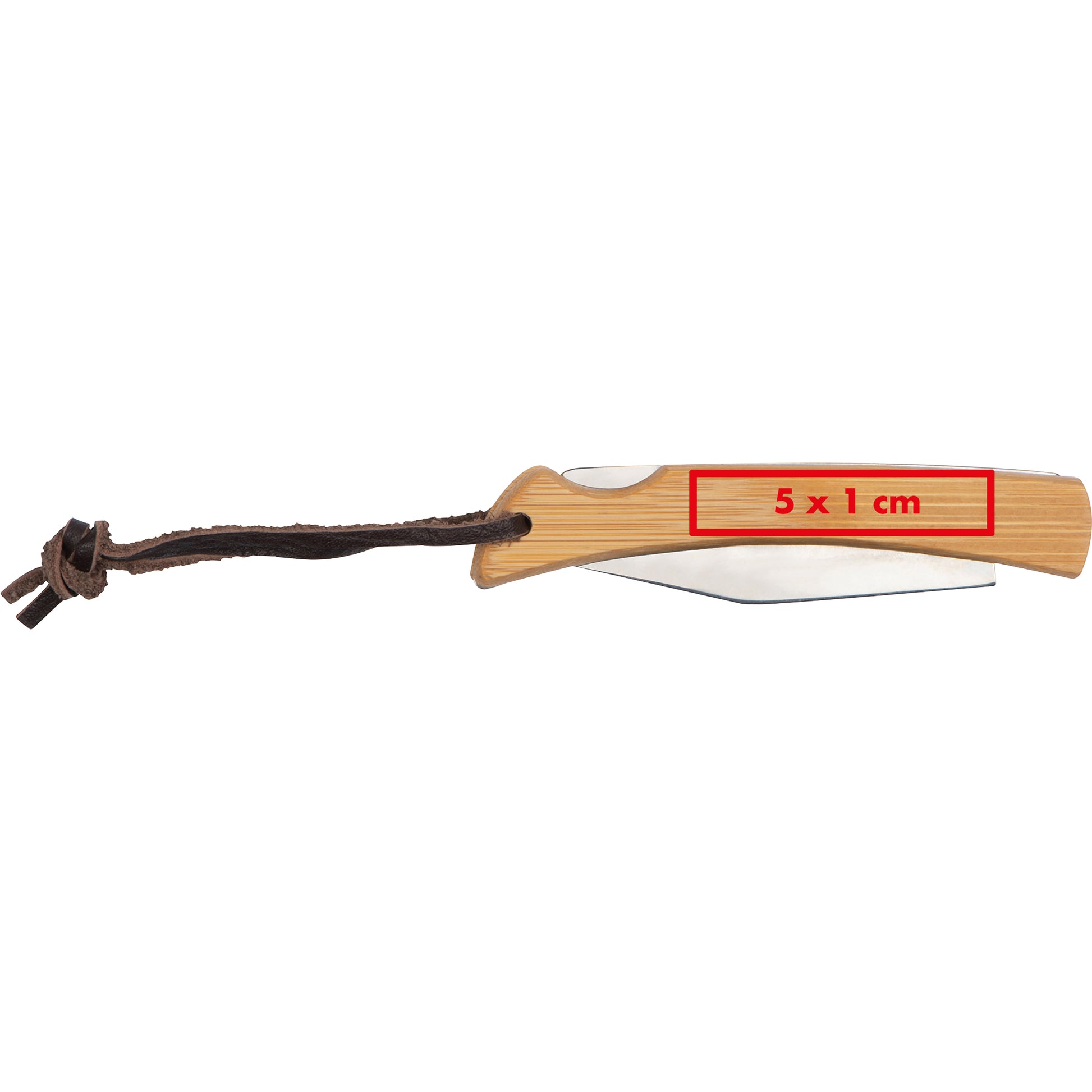 Taschenmesser mit Bambusschalen und Aufhängeschlaufe ERNA
