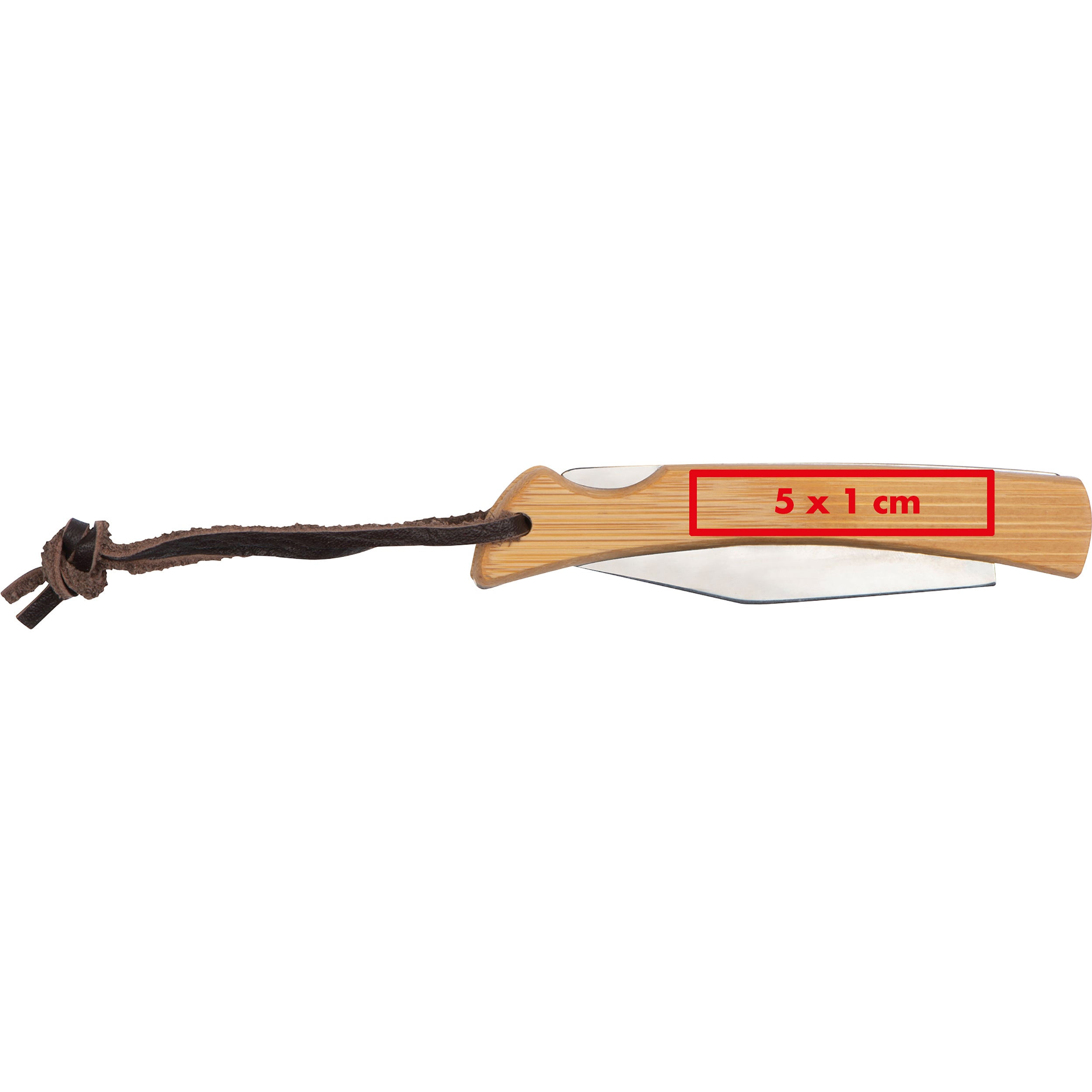 Taschenmesser mit Bambusschalen und Aufhängeschlaufe ERNA