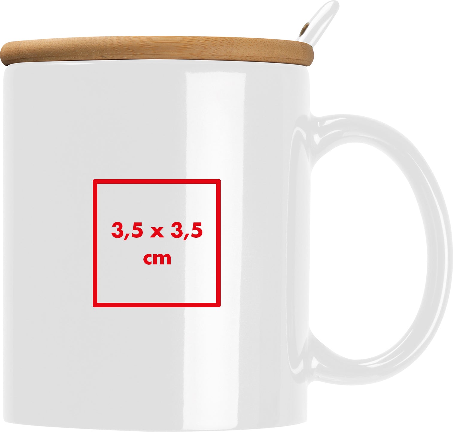 Keramiktasse mit Löffel und Bambusdeckel LOTHAR