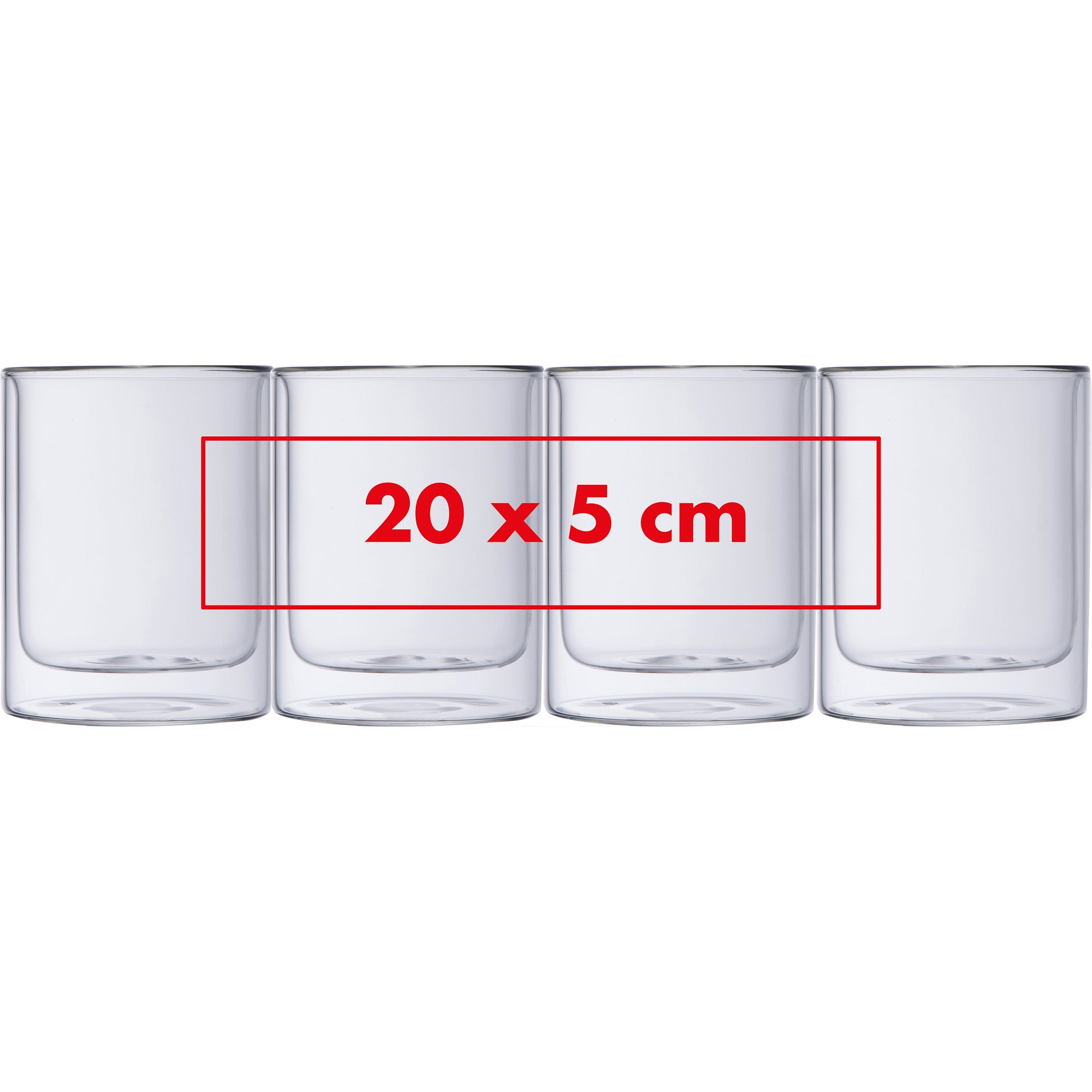 CrisMa Doppelwandige Glastasse 330 ml STUART