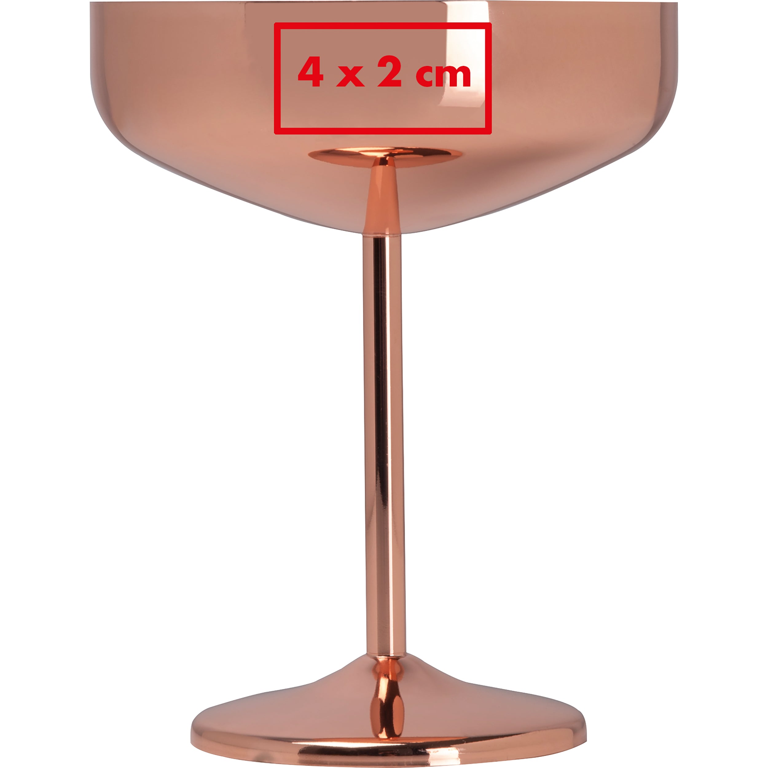 CrisMa Stilbecher mit Kupfer, 300 ml EUGENIA