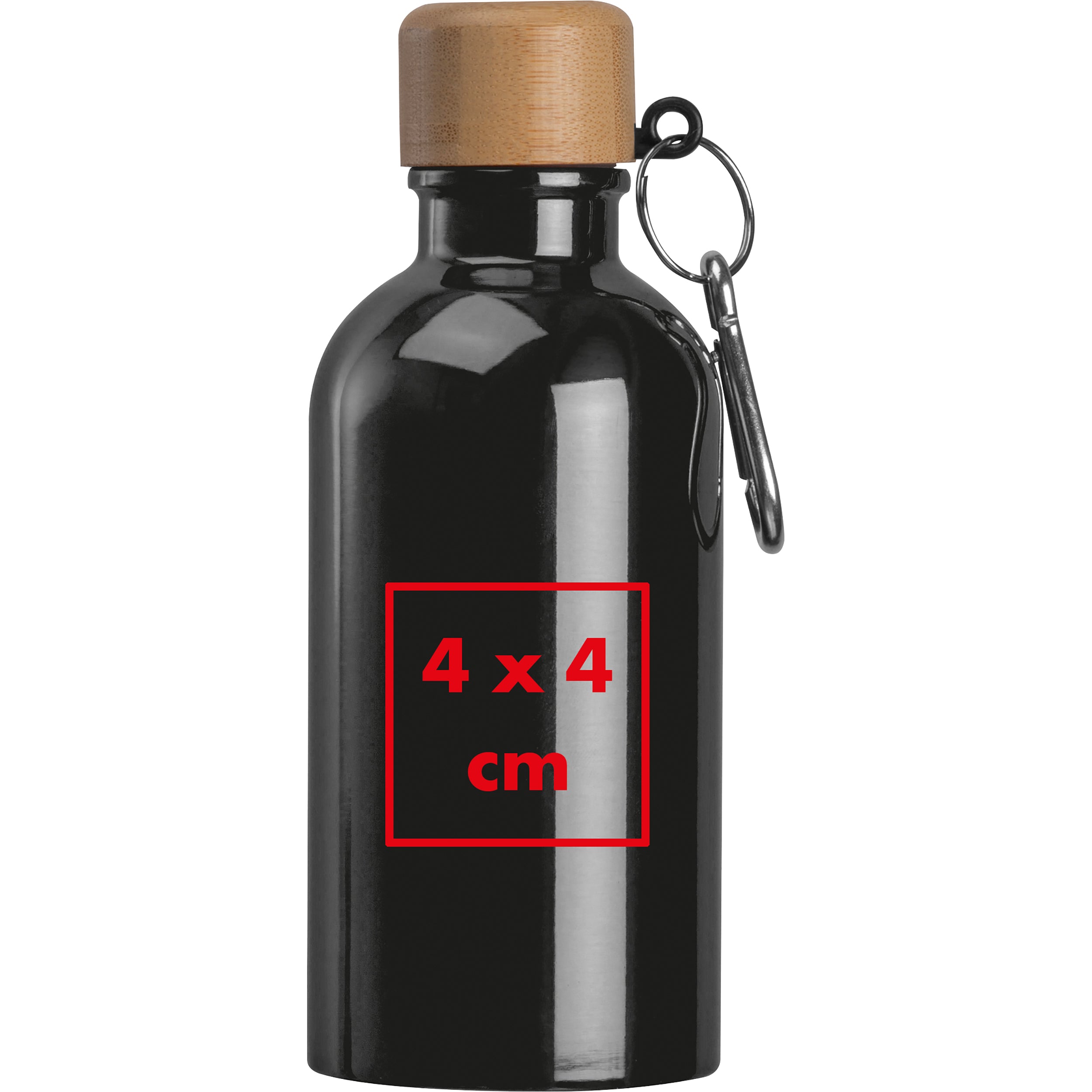 Edelstahltrinkflasche mit Karabiner, 400 ml MARILYN