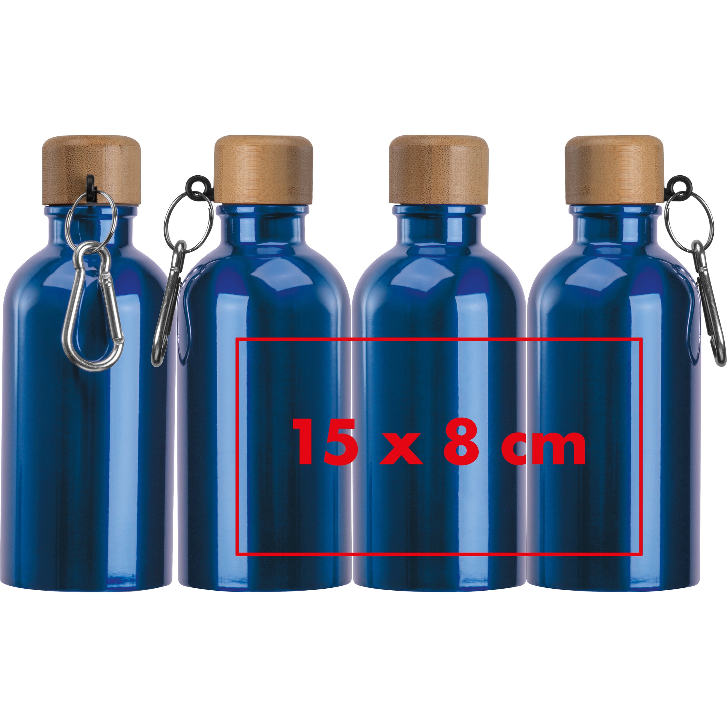 Edelstahltrinkflasche mit Karabiner, 400 ml MARILYN
