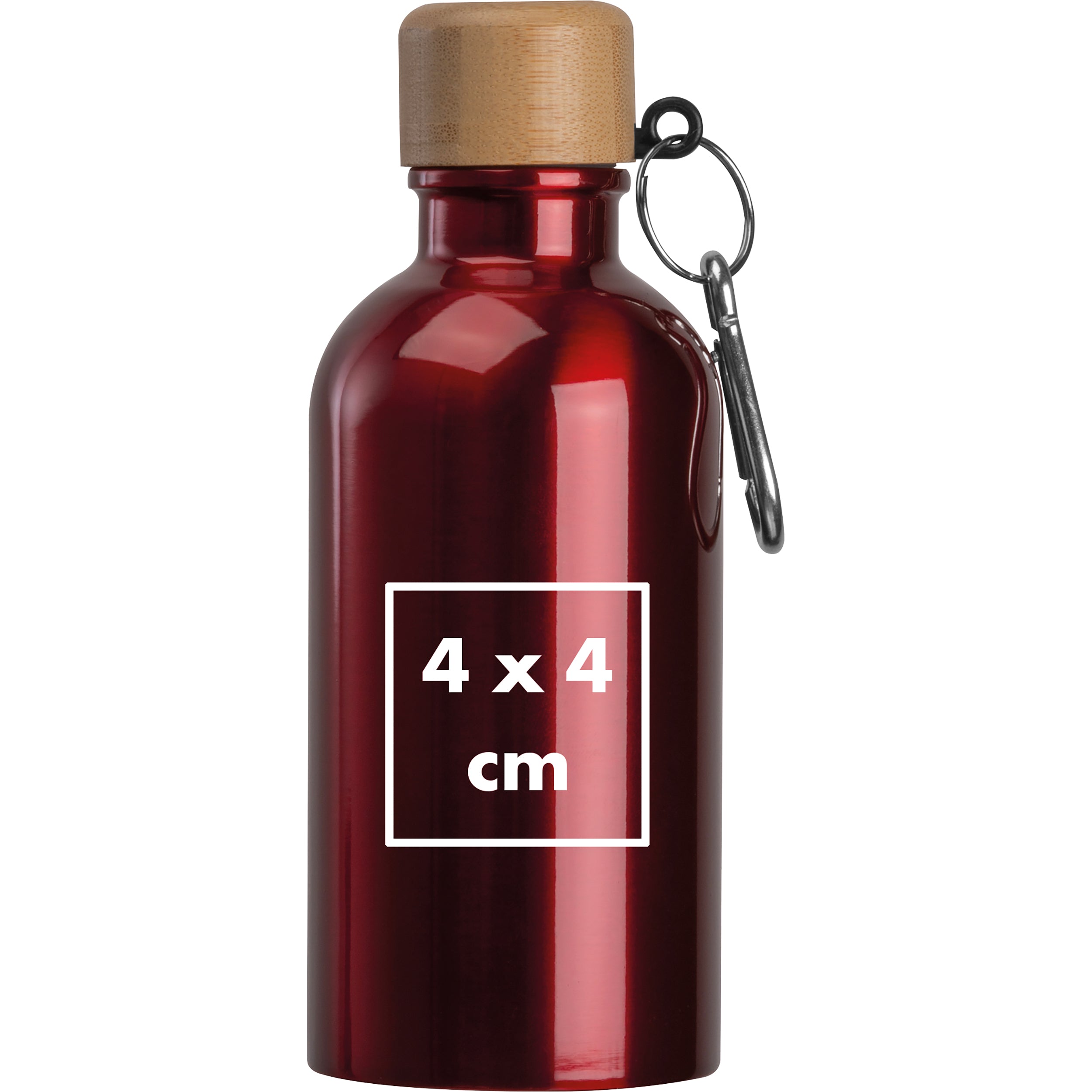 Edelstahltrinkflasche mit Karabiner, 400 ml MARILYN