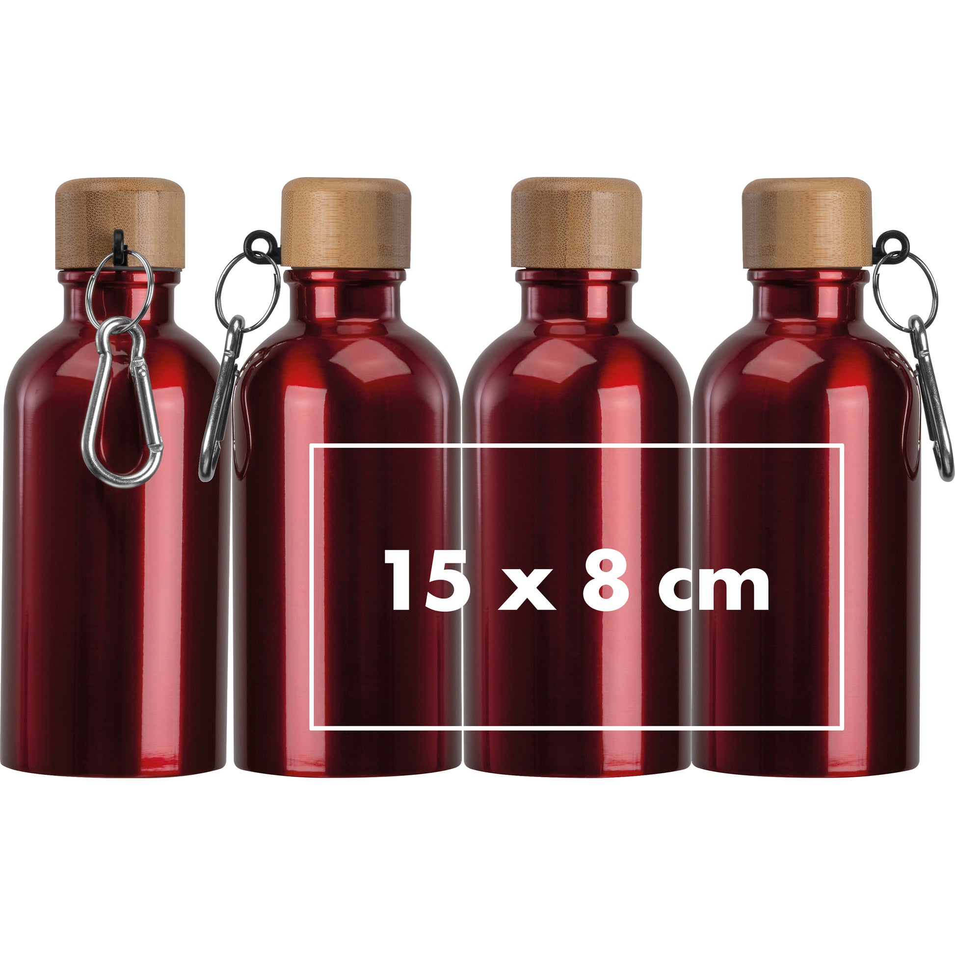 Edelstahltrinkflasche mit Karabiner, 400 ml MARILYN