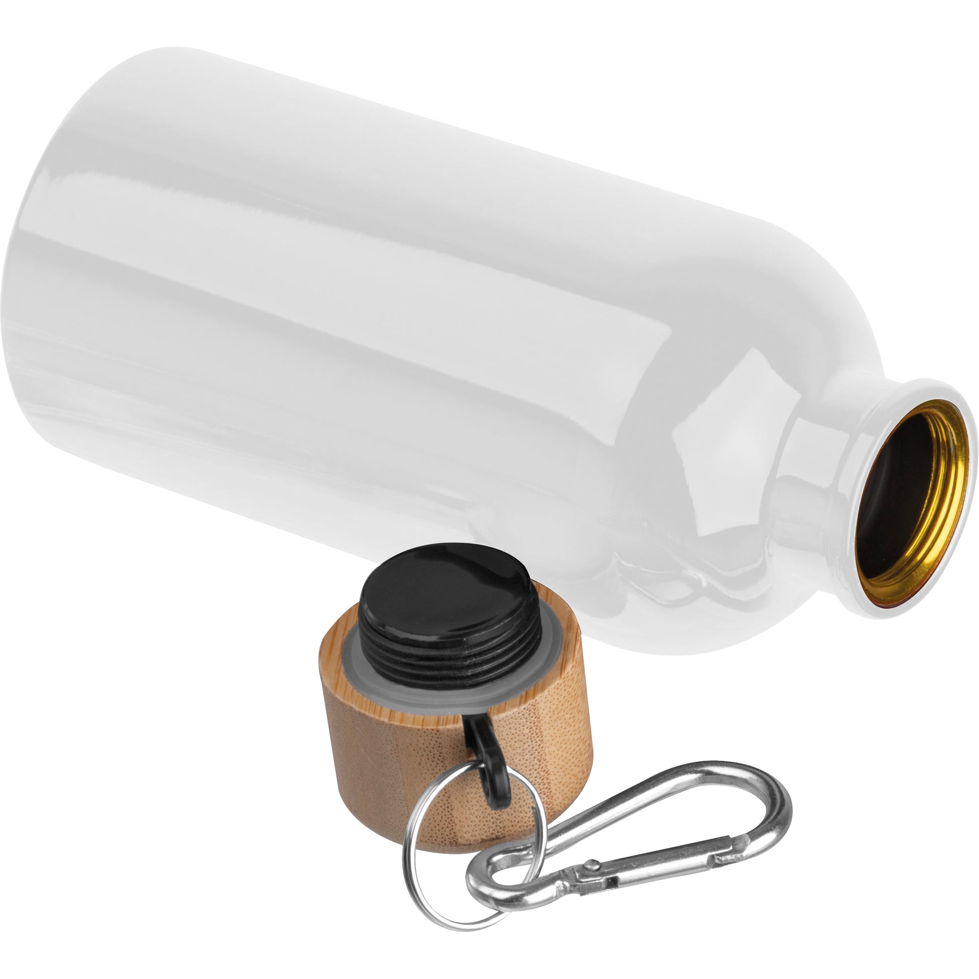 Edelstahltrinkflasche mit Karabiner, 400 ml MARILYN