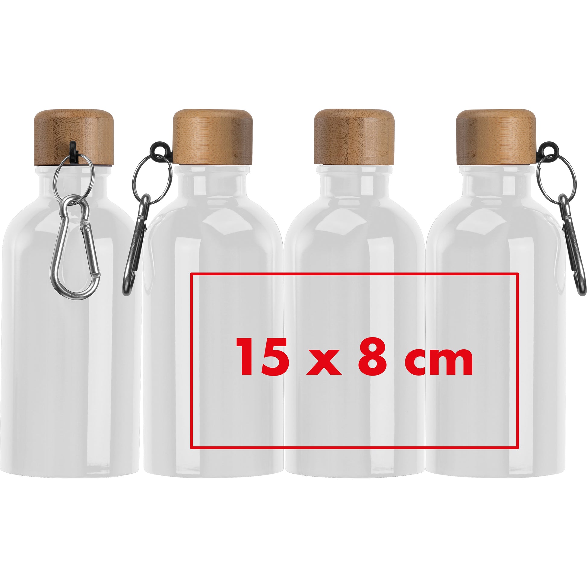 Edelstahltrinkflasche mit Karabiner, 400 ml MARILYN