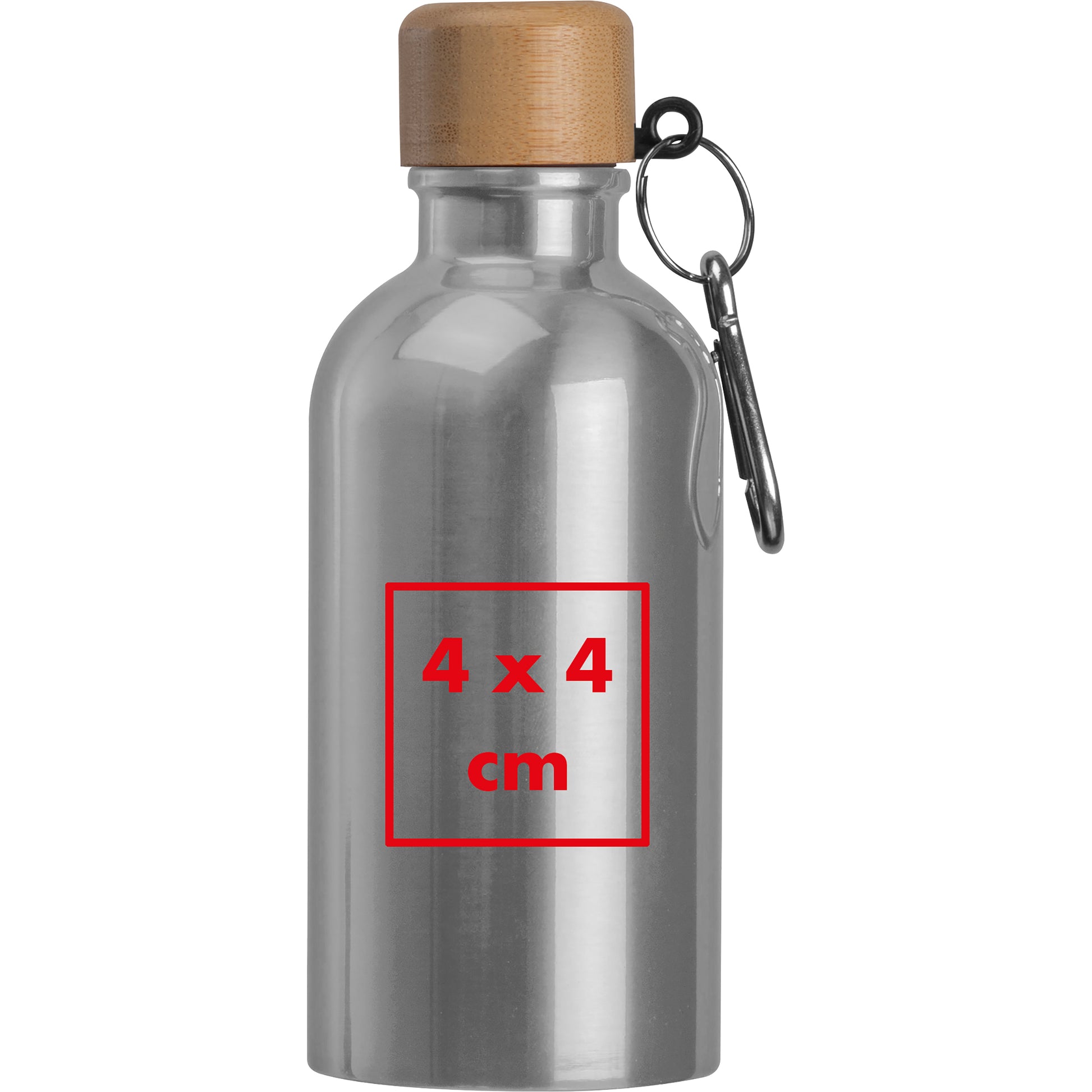 Edelstahltrinkflasche mit Karabiner, 400 ml MARILYN