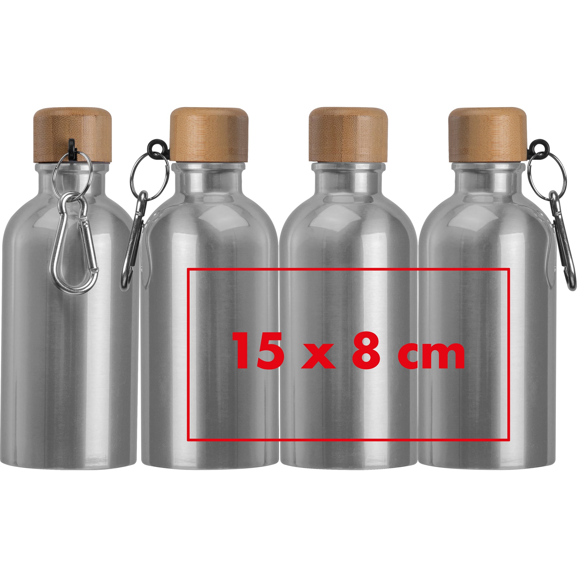 Edelstahltrinkflasche mit Karabiner, 400 ml MARILYN