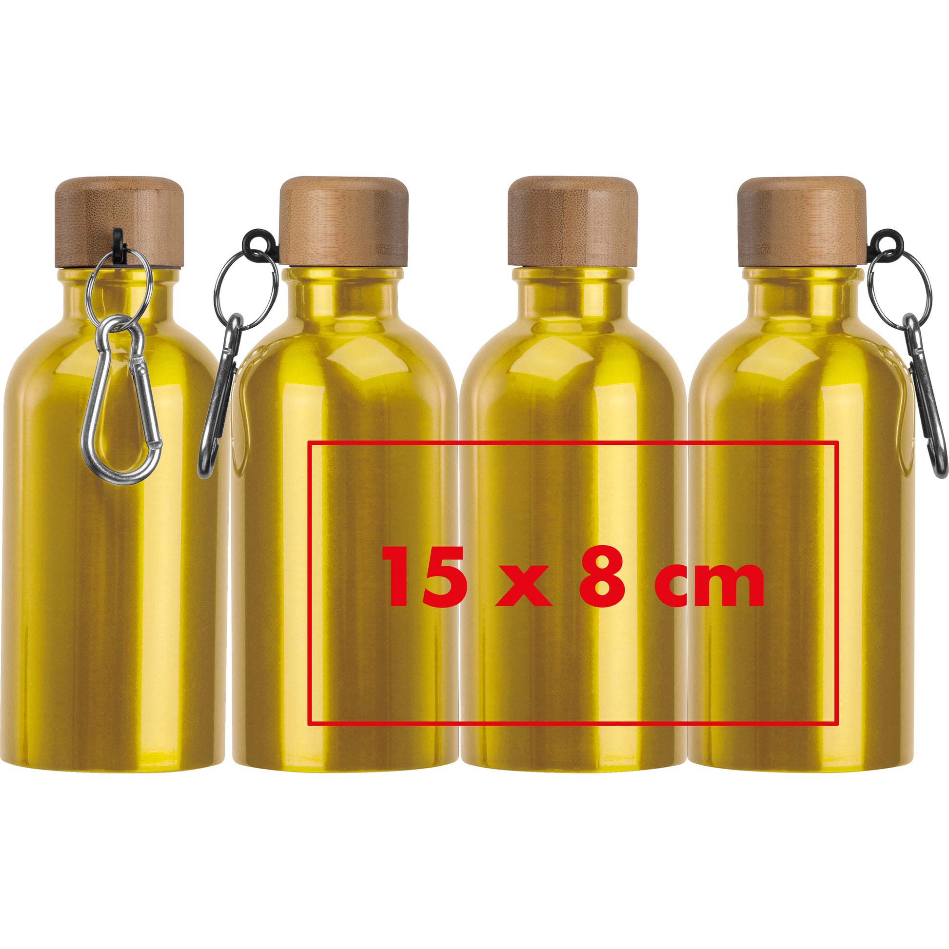 Edelstahltrinkflasche mit Karabiner, 400 ml MARILYN