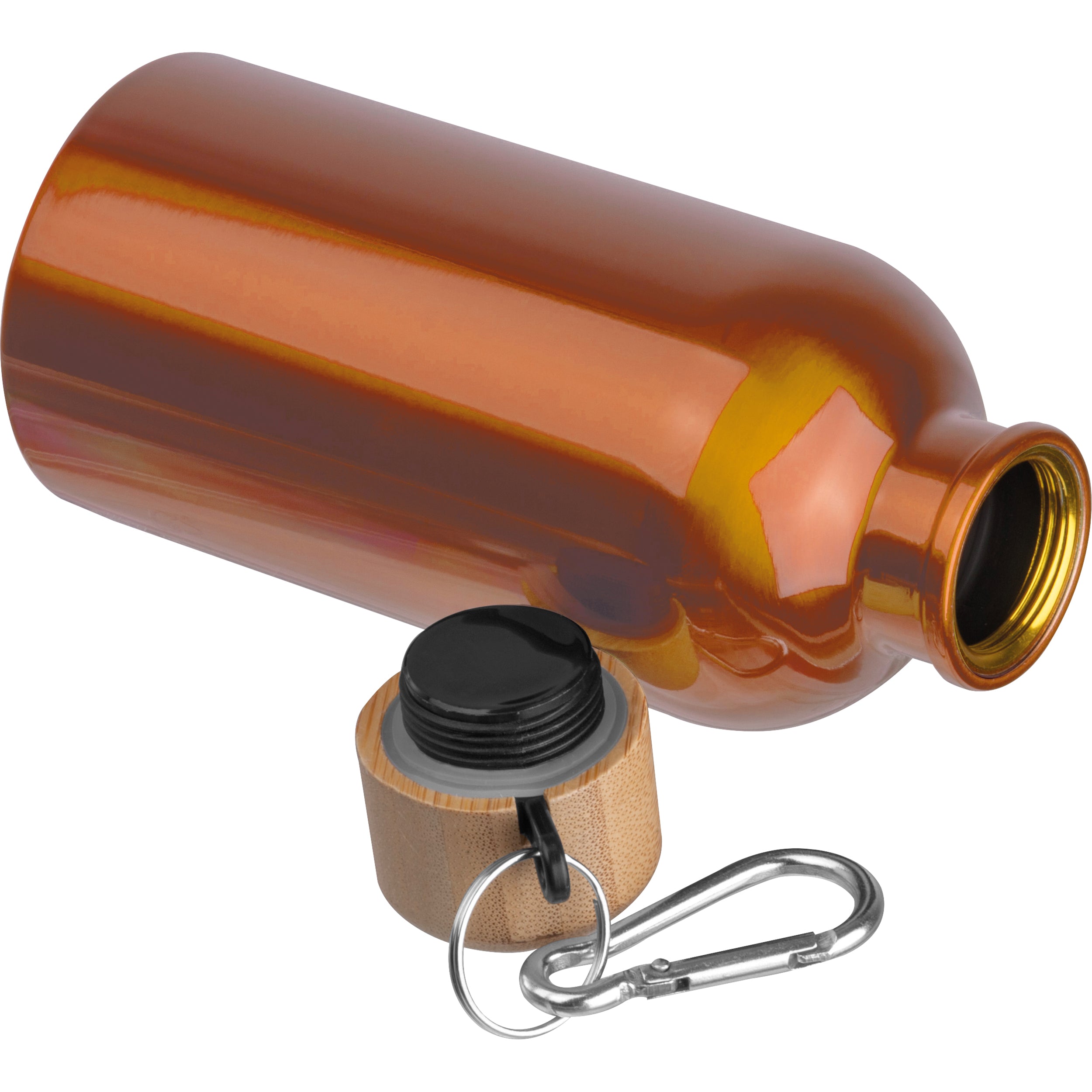 Edelstahltrinkflasche mit Karabiner, 400 ml MARILYN