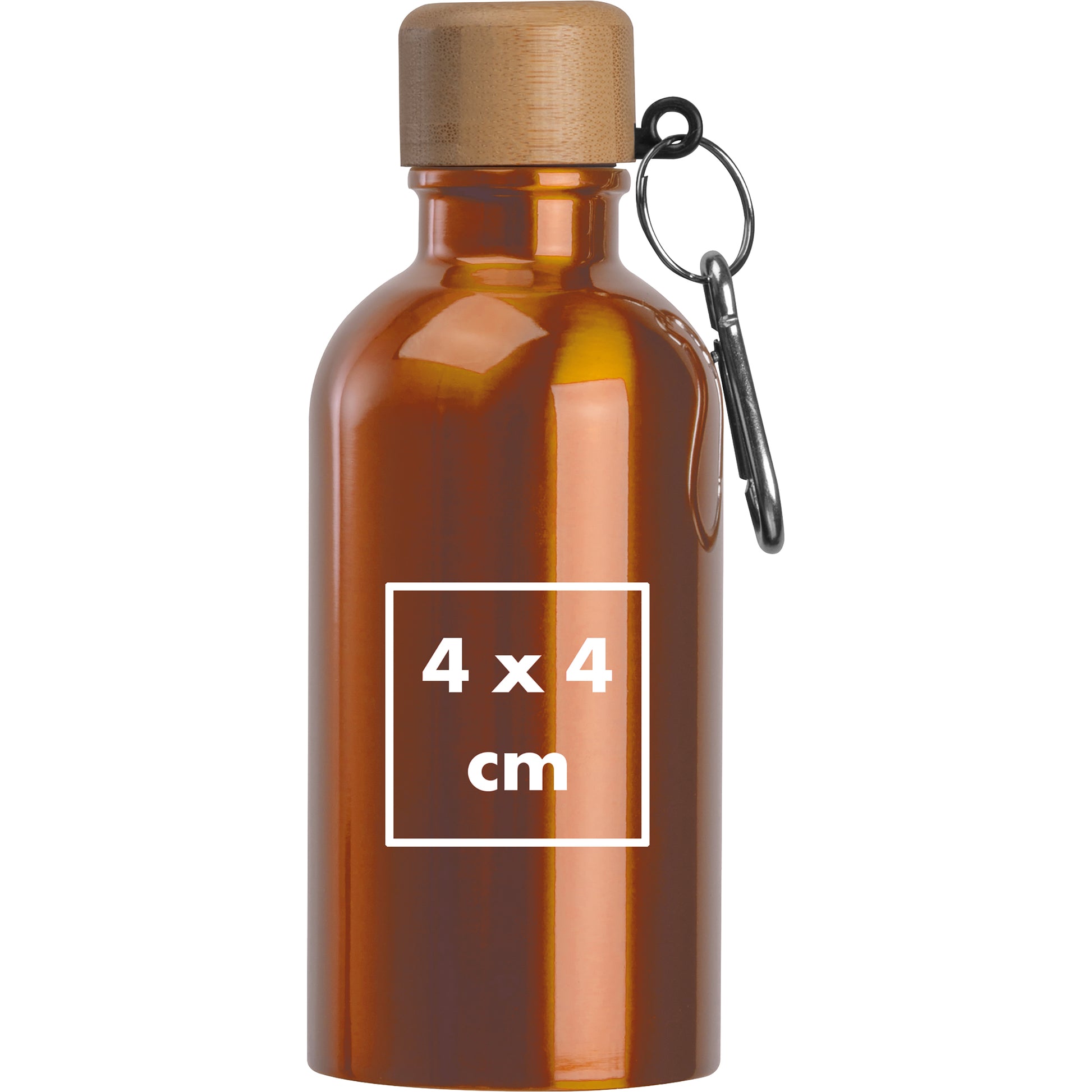 Edelstahltrinkflasche mit Karabiner, 400 ml MARILYN