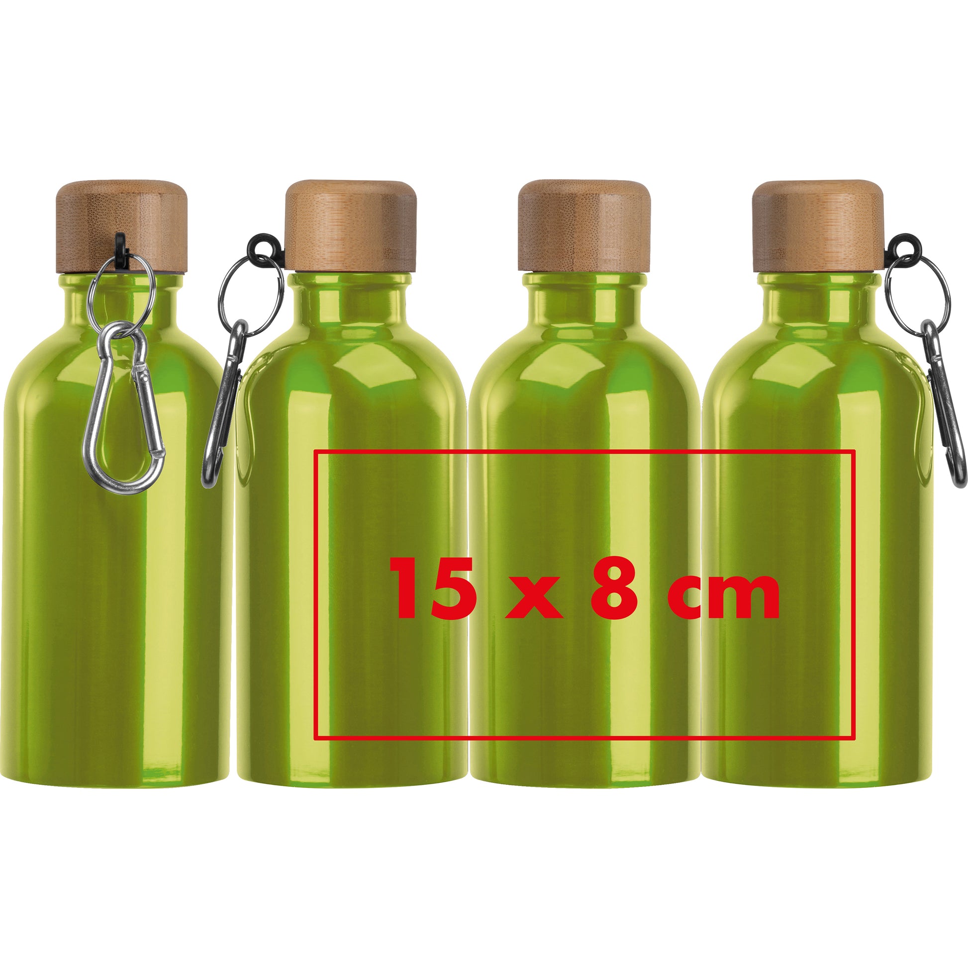 Edelstahltrinkflasche mit Karabiner, 400 ml MARILYN
