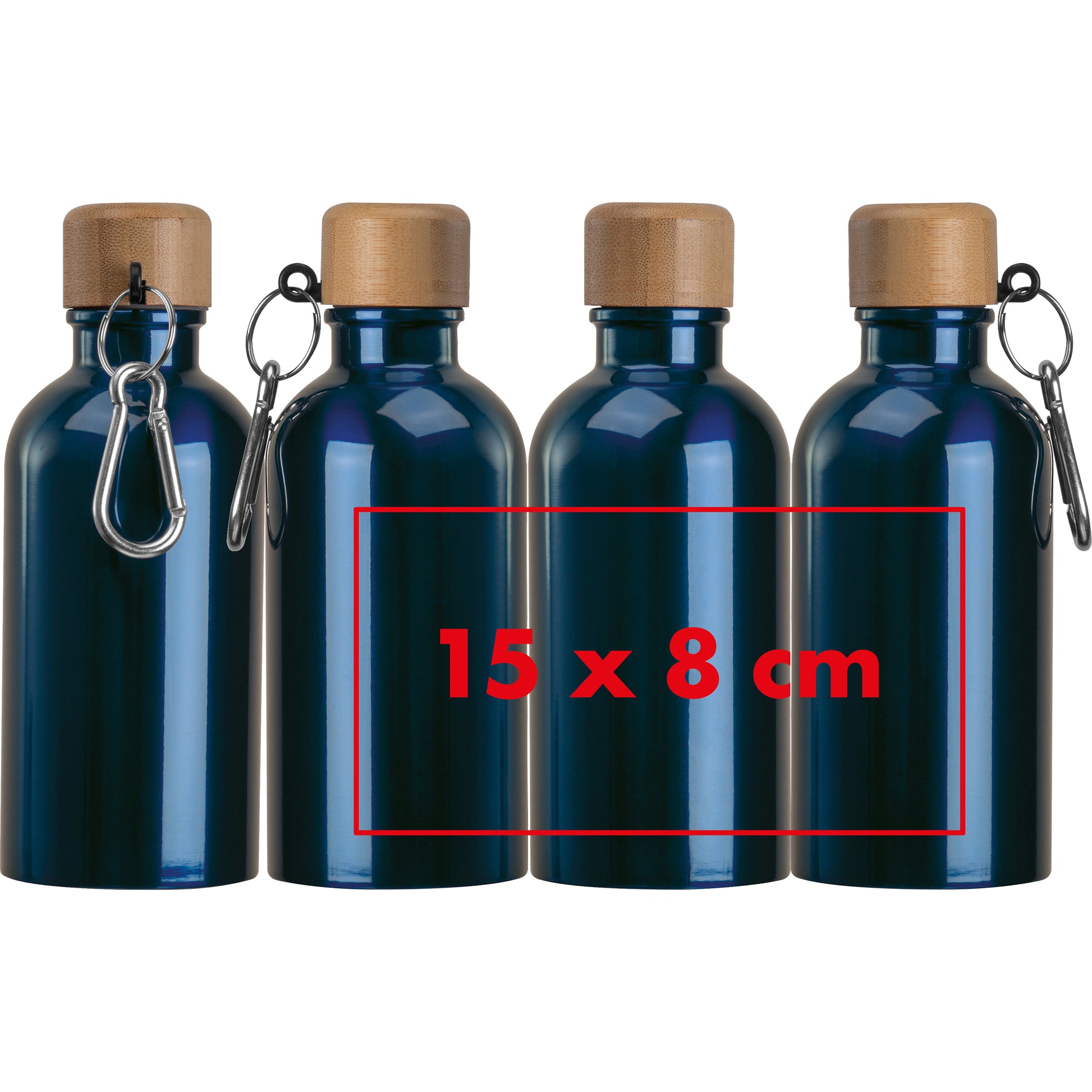 Edelstahltrinkflasche mit Karabiner, 400 ml MARILYN